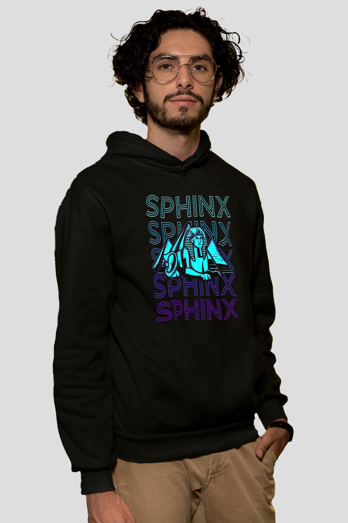 Sfenks Siyah Unisex Hoodie