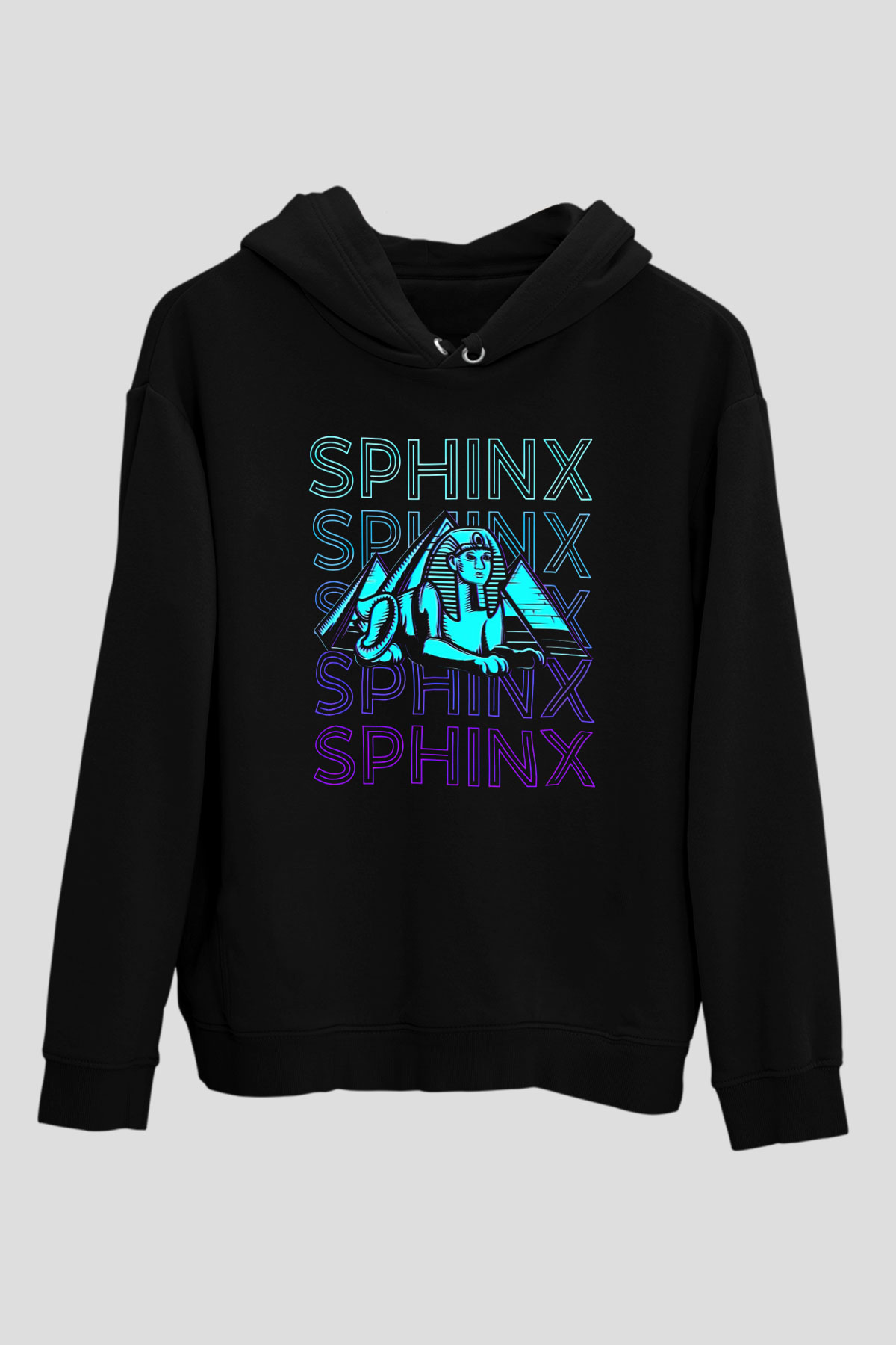 Sfenks Siyah Unisex Hoodie