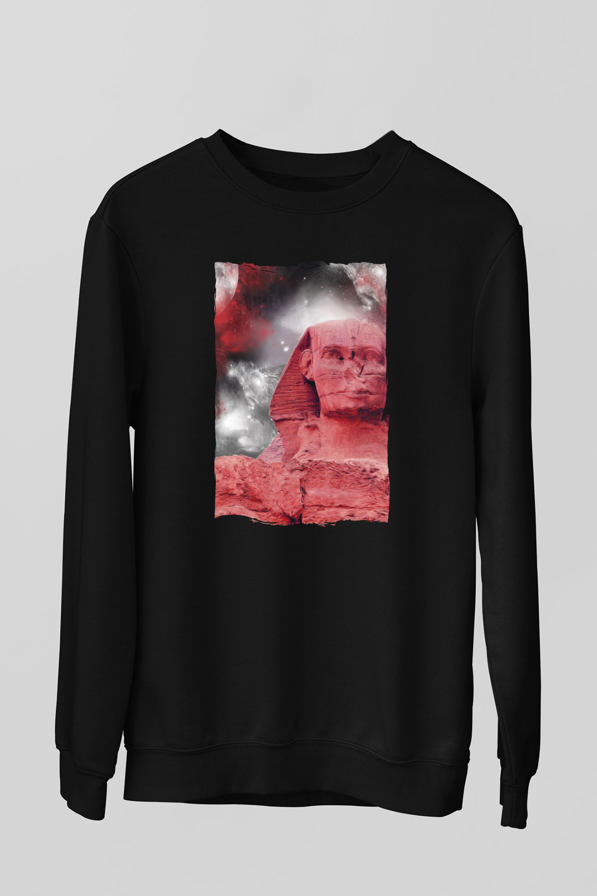 Sfenks Siyah Unisex Sweatshirt