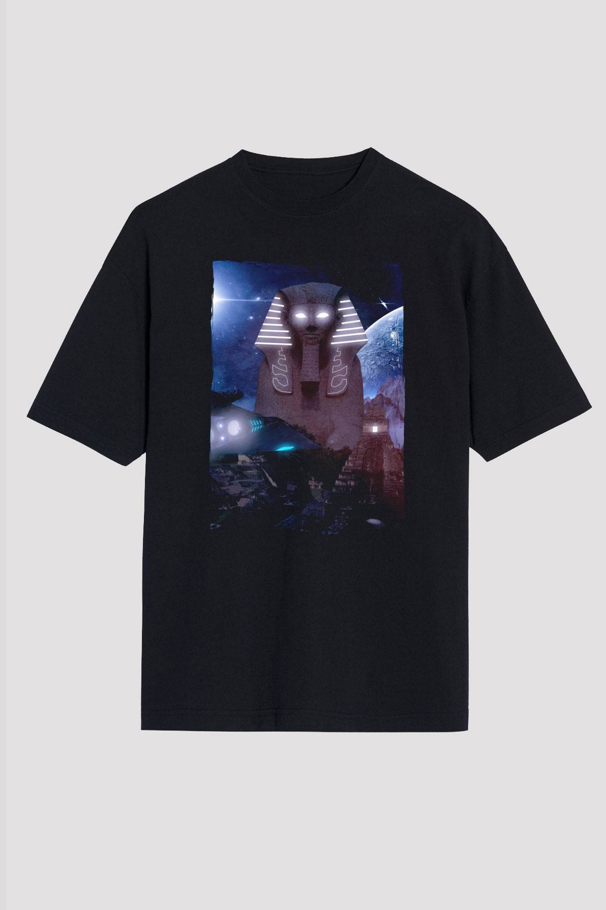 Sfenks Siyah Oversize Tişört Oversize T-shirt - TişörtFabrikası