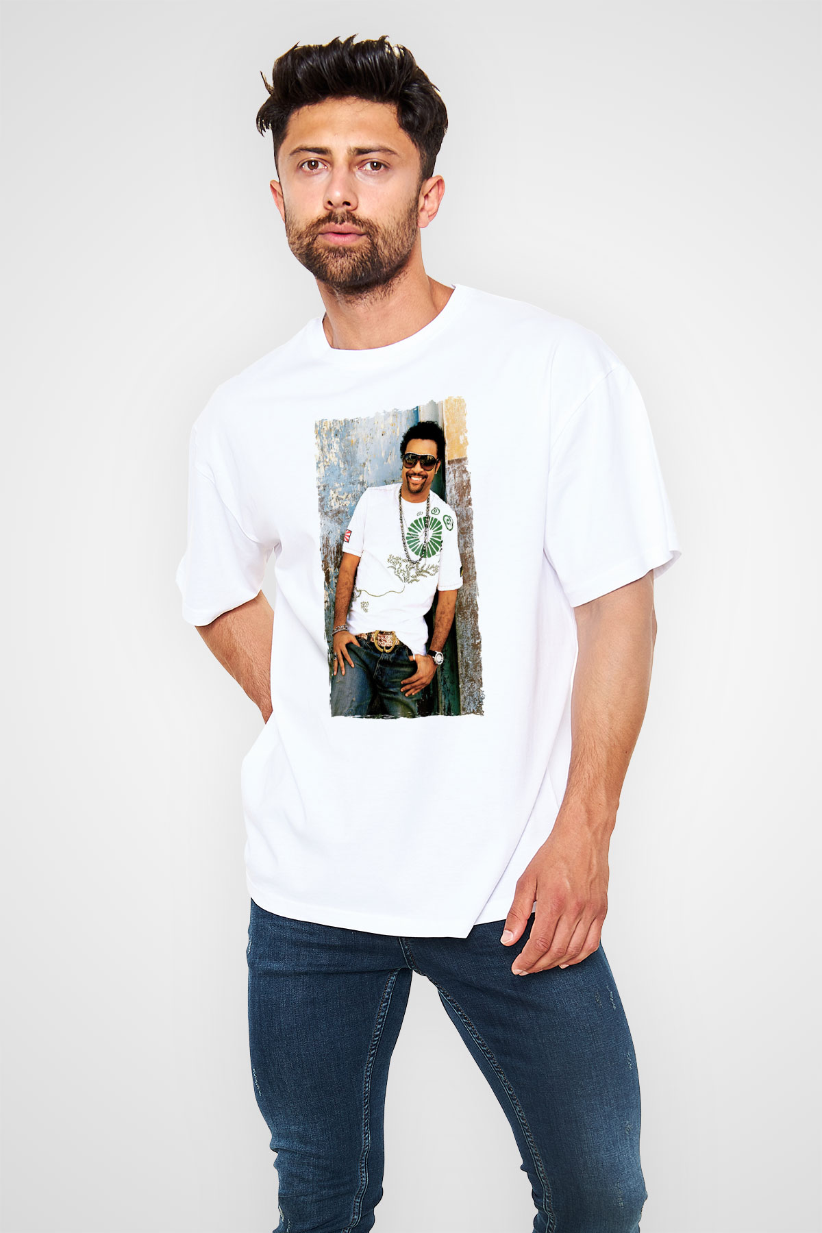 Shaggy Beyaz Oversize Tişört Oversize T-shirt - TişörtFabrikası