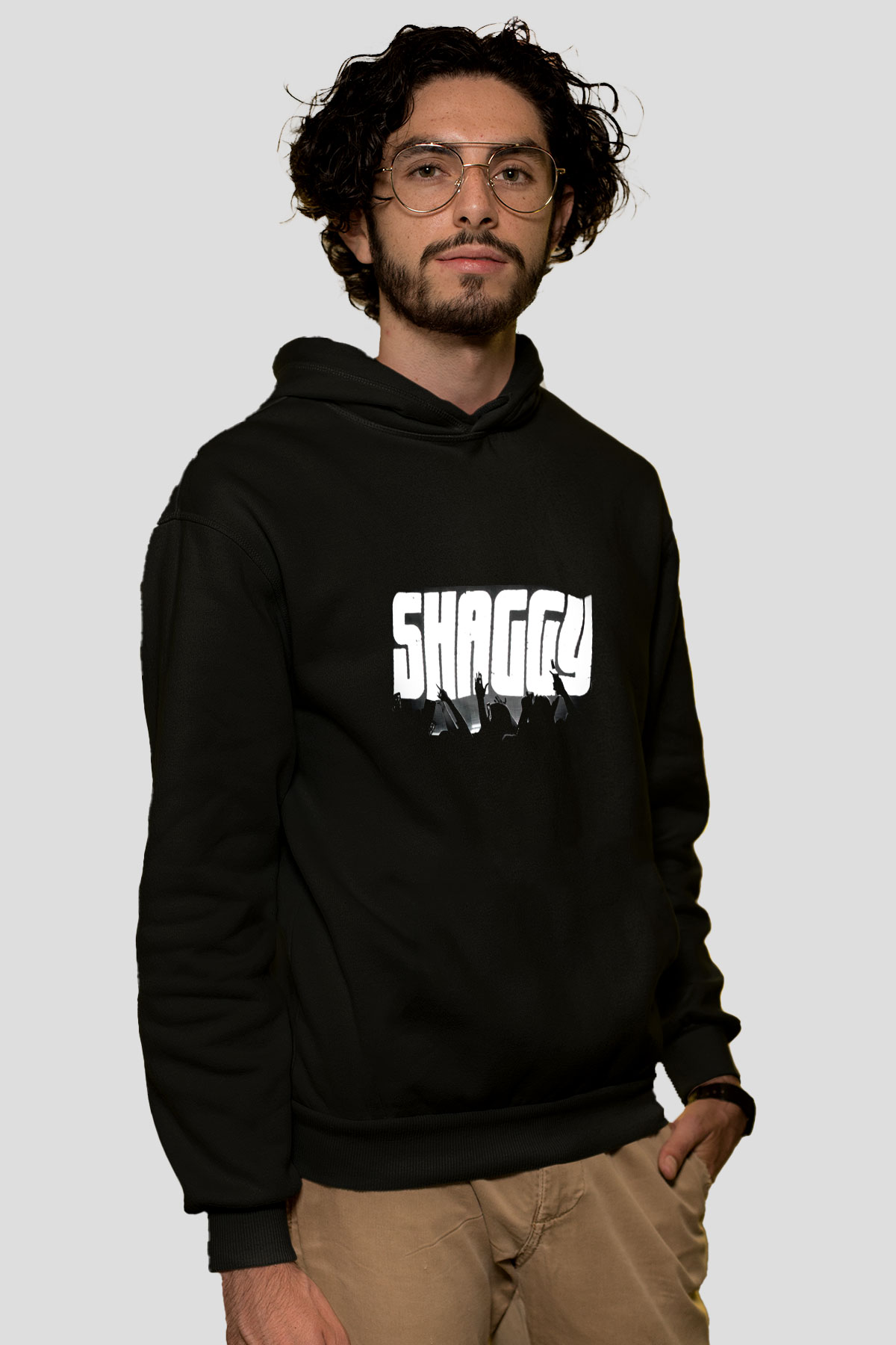 Shaggy Siyah Unisex Hoodie