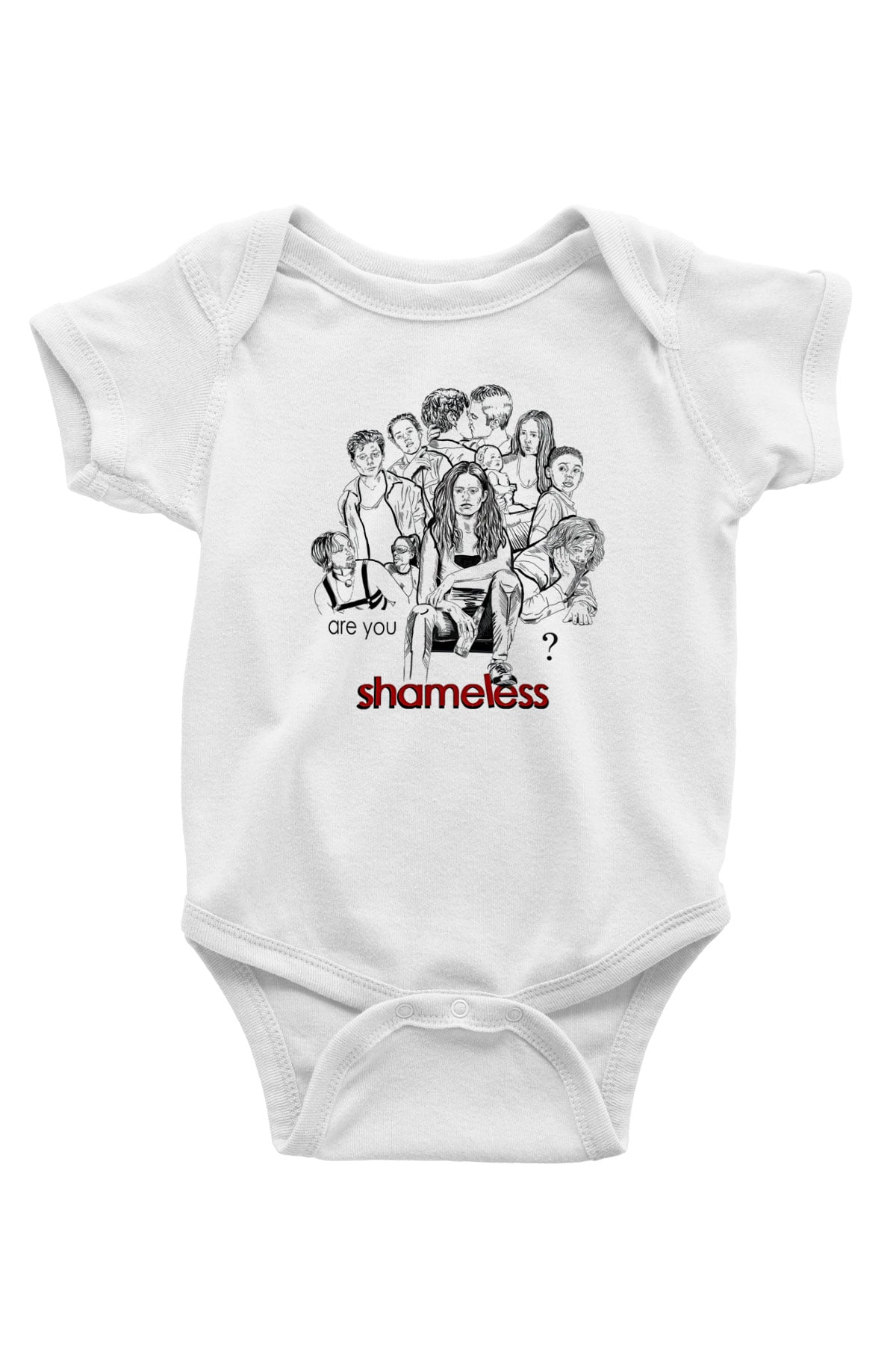 Shameless Baskılı Beyaz Unisex Bebek Body - Zıbın