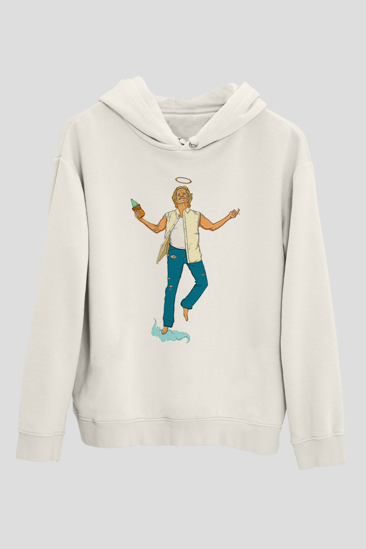 Shameless Baskılı Beyaz Unisex Hoodie