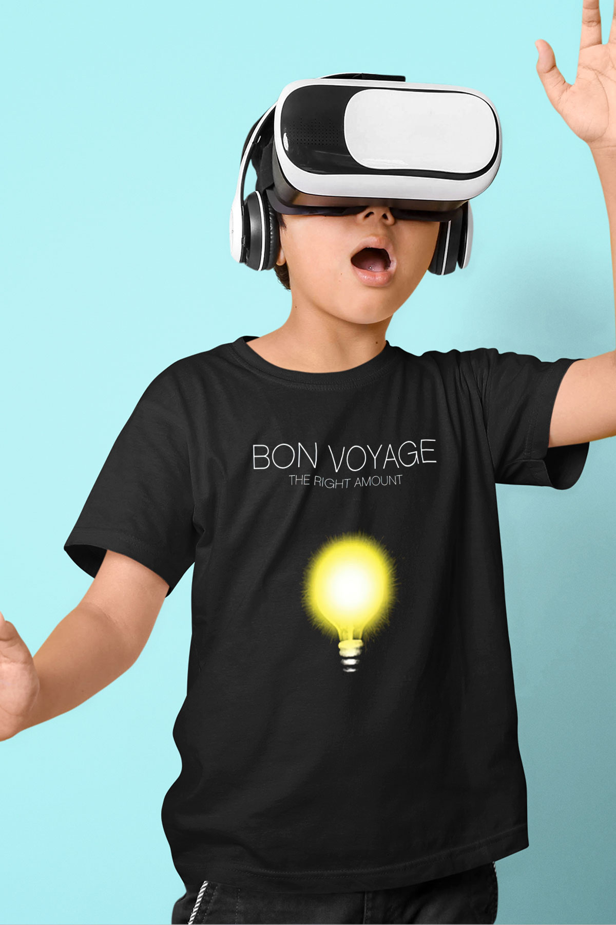 Shamrain Baskılı Unisex Siyah Çocuk Tişört - Tshirt