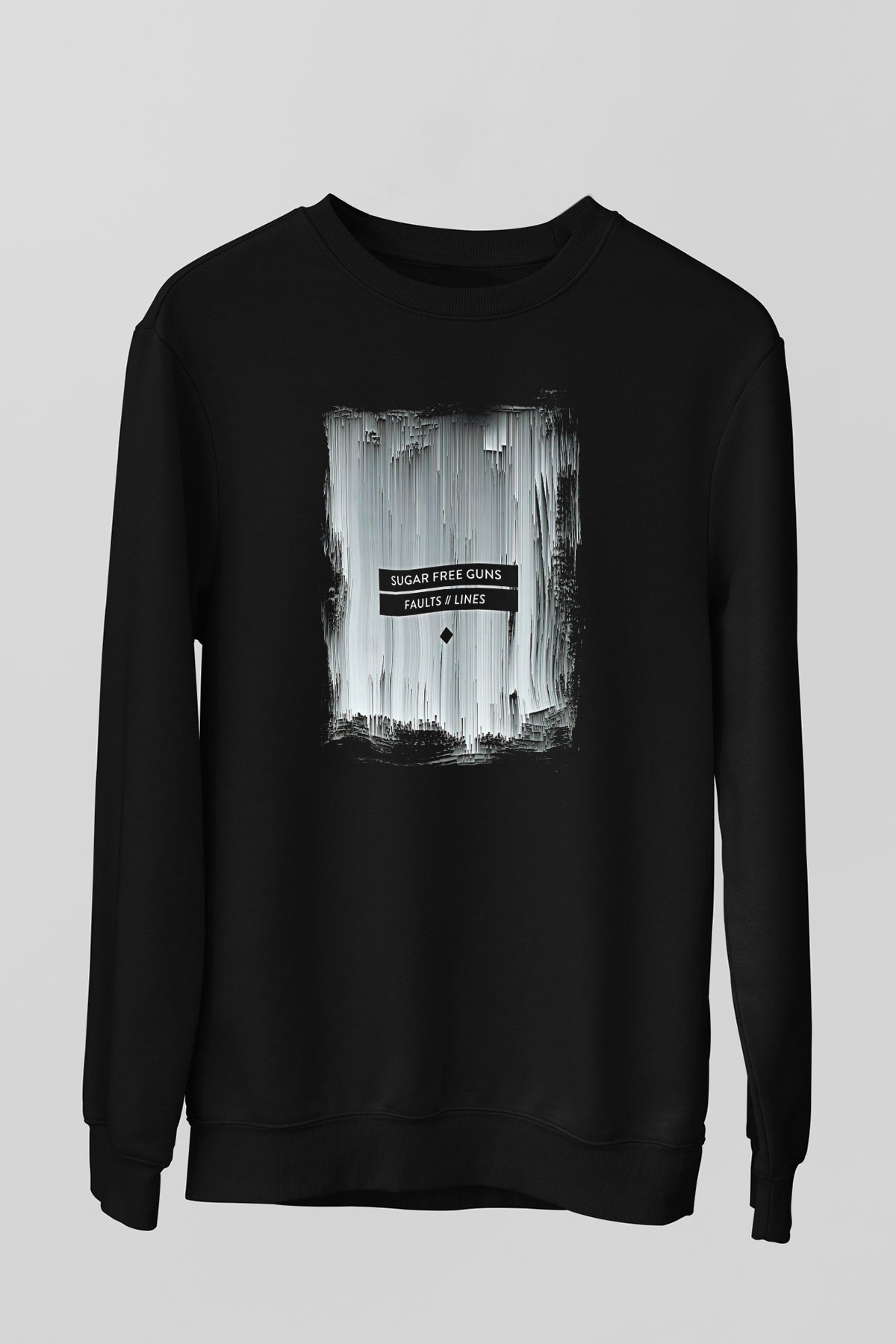 Shamrain Baskılı Unisex Siyah Sweatshirt