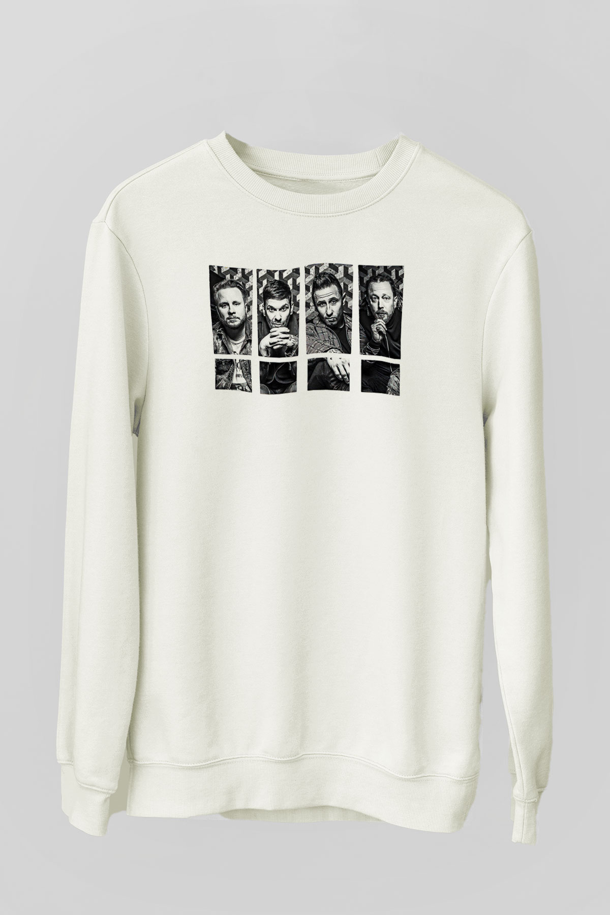 Shamrain Baskılı Unisex Siyah Sweatshirt