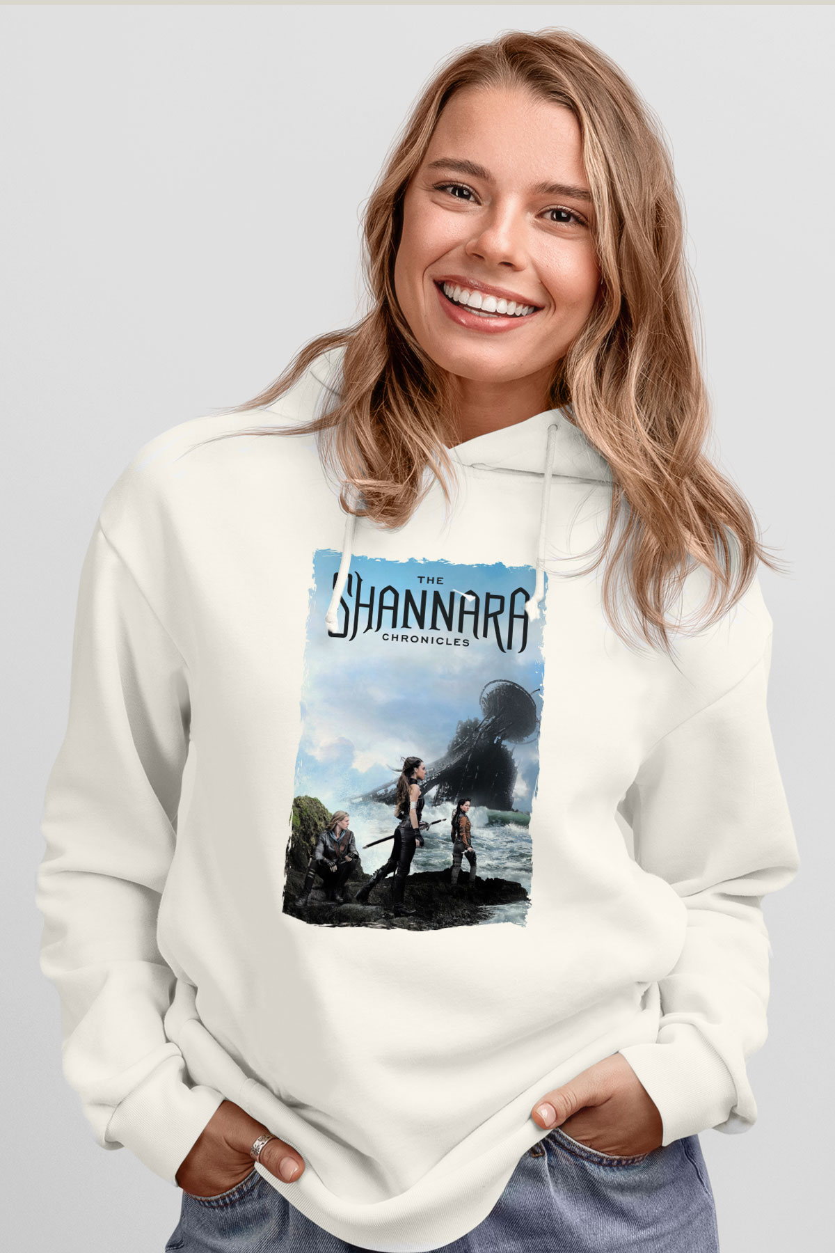 Shannara Chronicles Beyaz Unisex Hoodie