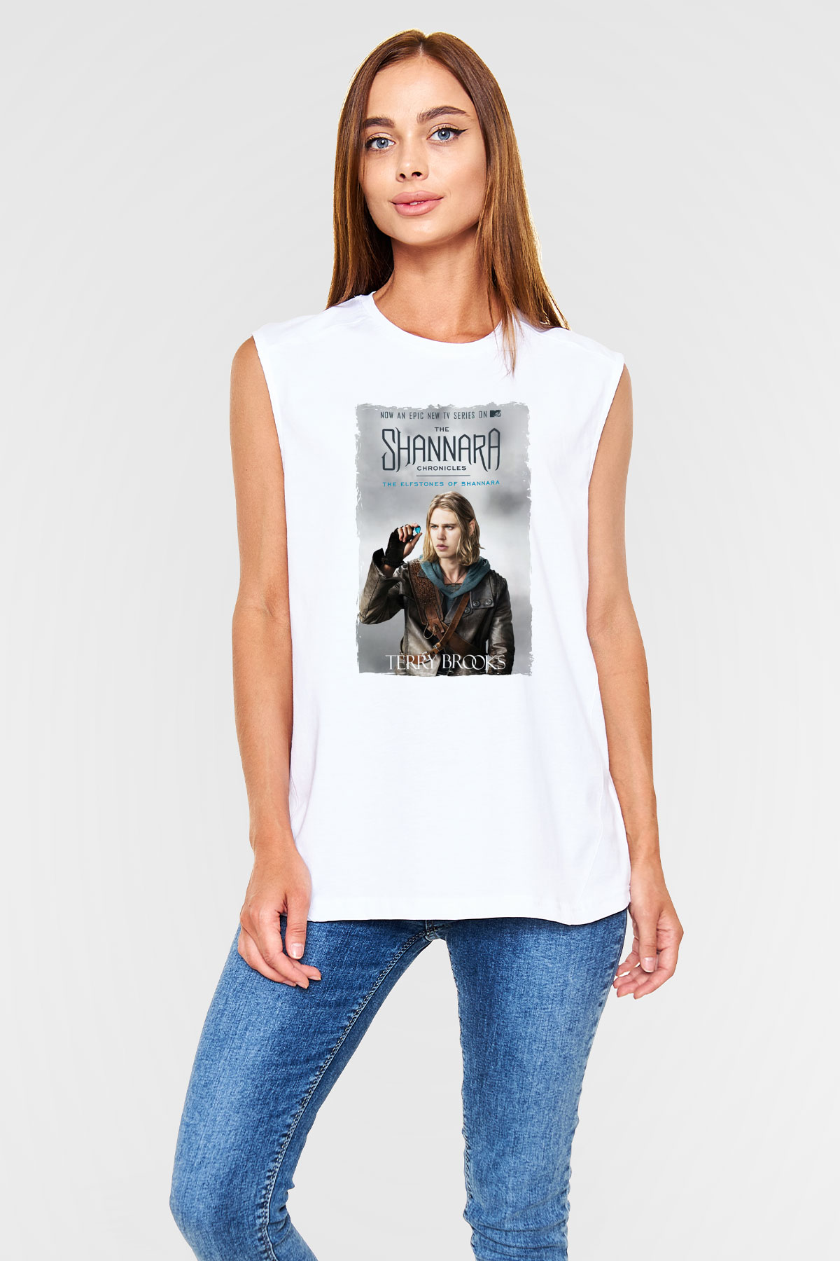 Shannara Chronicles Beyaz Unisex Kolsuz Tişört