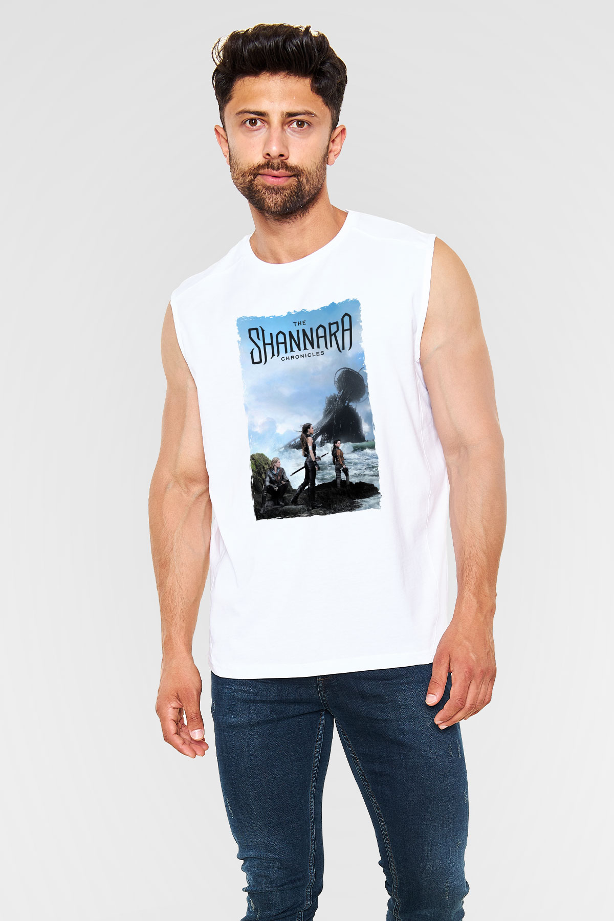 Shannara Chronicles Beyaz Unisex Kolsuz Tişört
