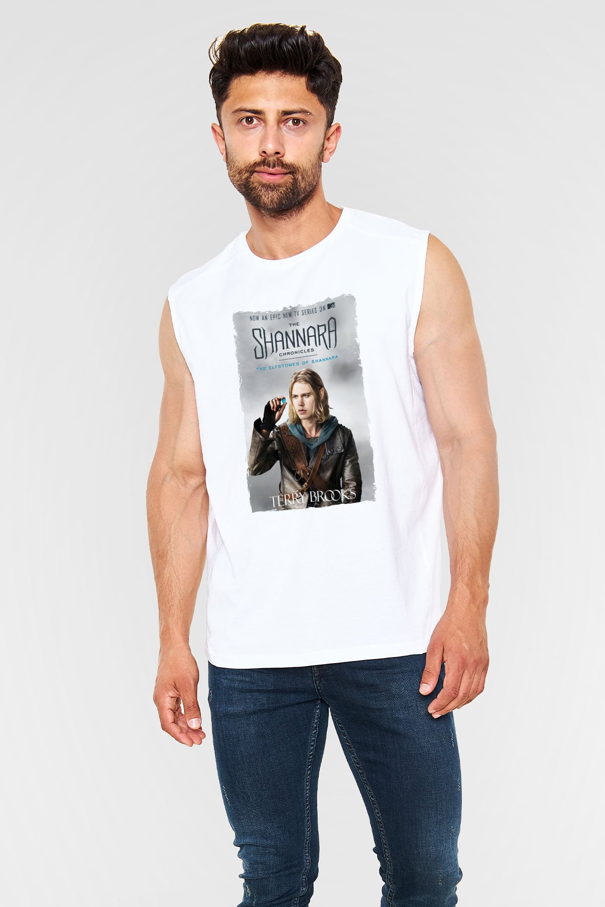 Shannara Chronicles Beyaz Unisex Kolsuz Tişört