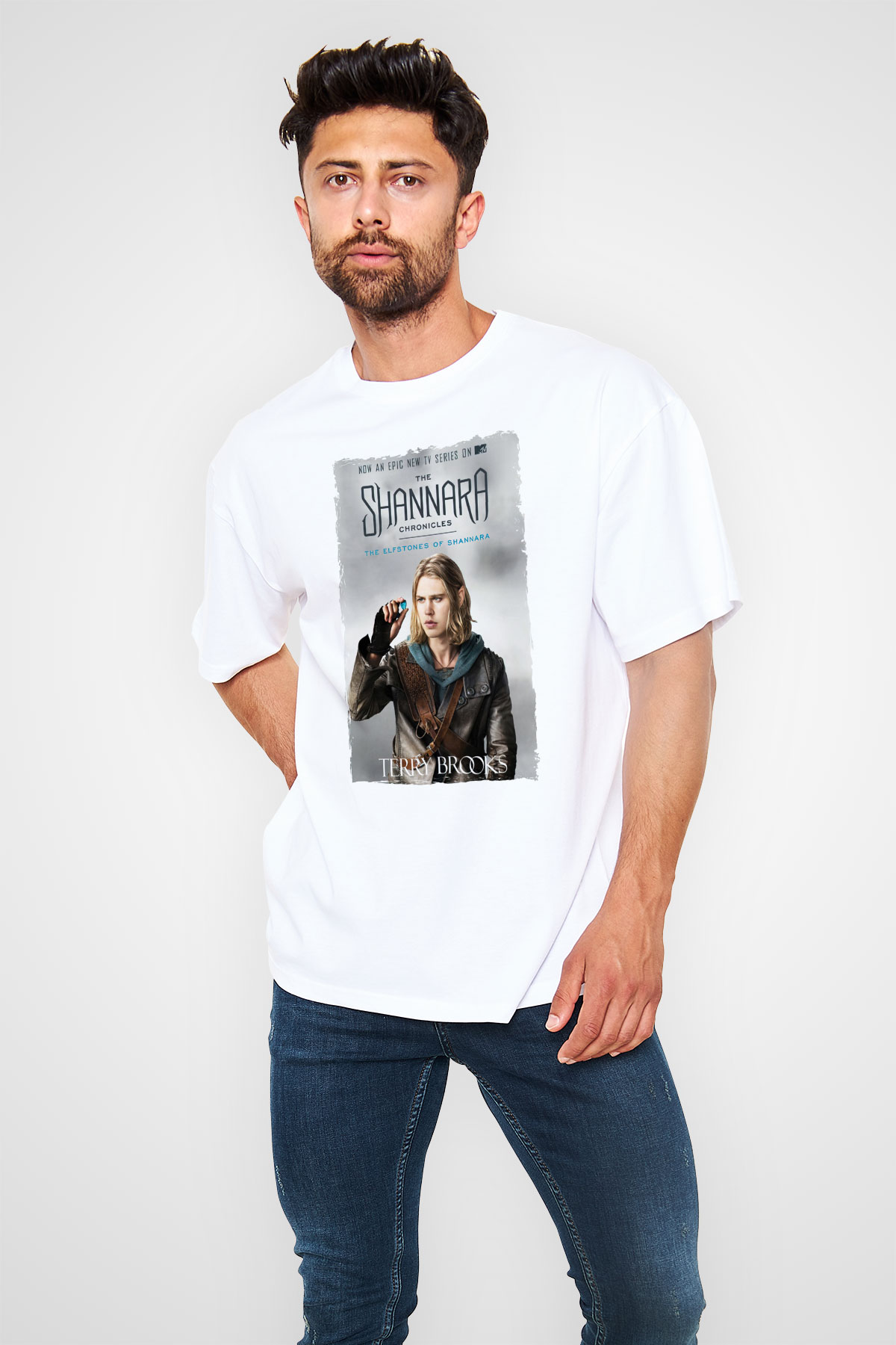 Shannara Chronicles Beyaz Oversize Tişört Oversize T-shirt