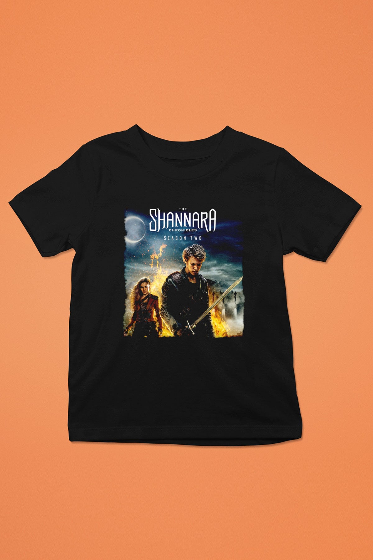 Shannara Chronicles Siyah Unisex Çocuk Tişört
