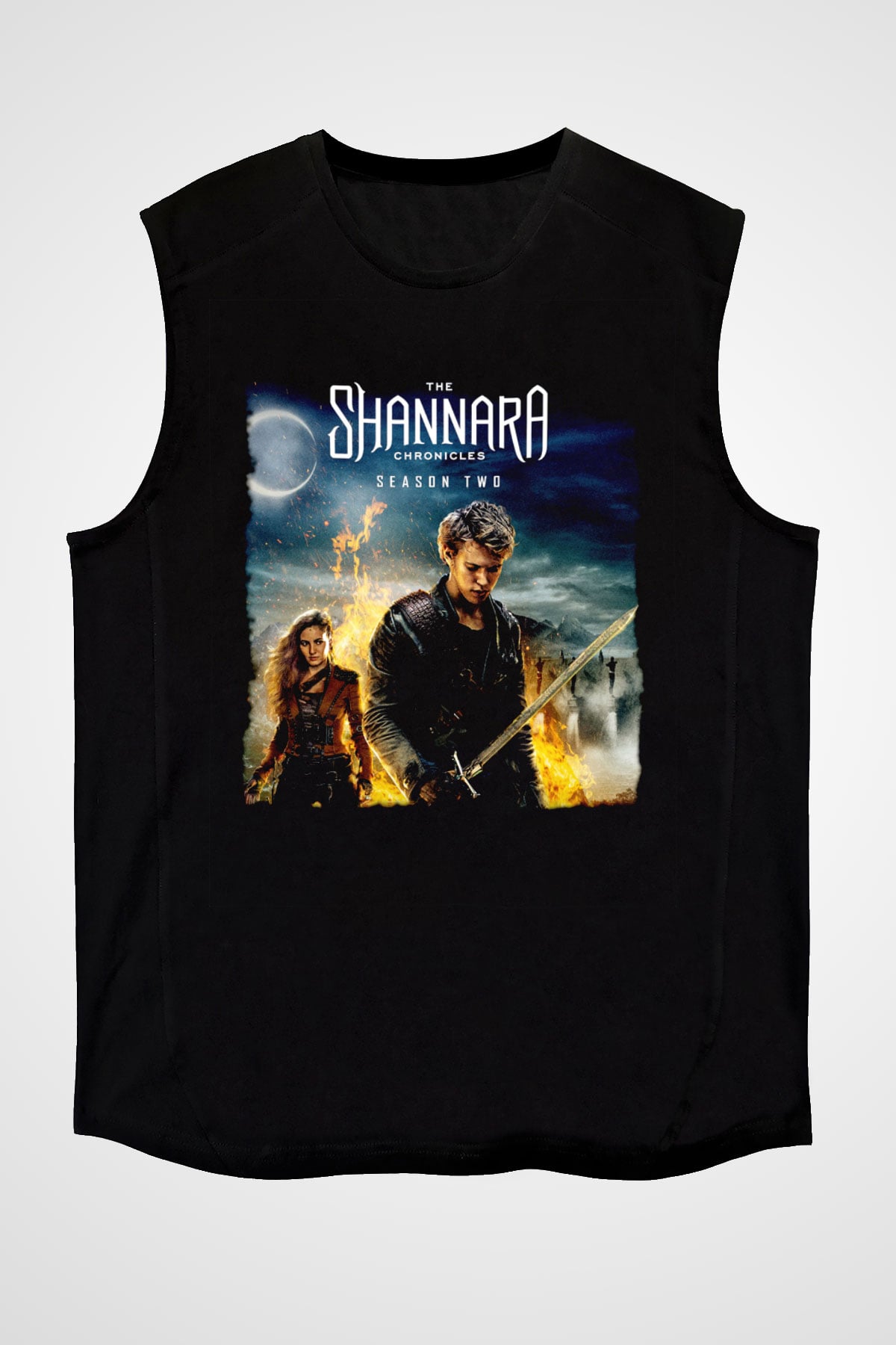 Shannara Chronicles Siyah Unisex Kolsuz Tişört