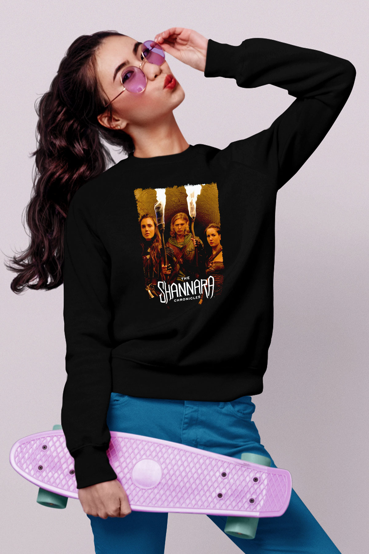 Shannara Chronicles Siyah Unisex Sweatshirt