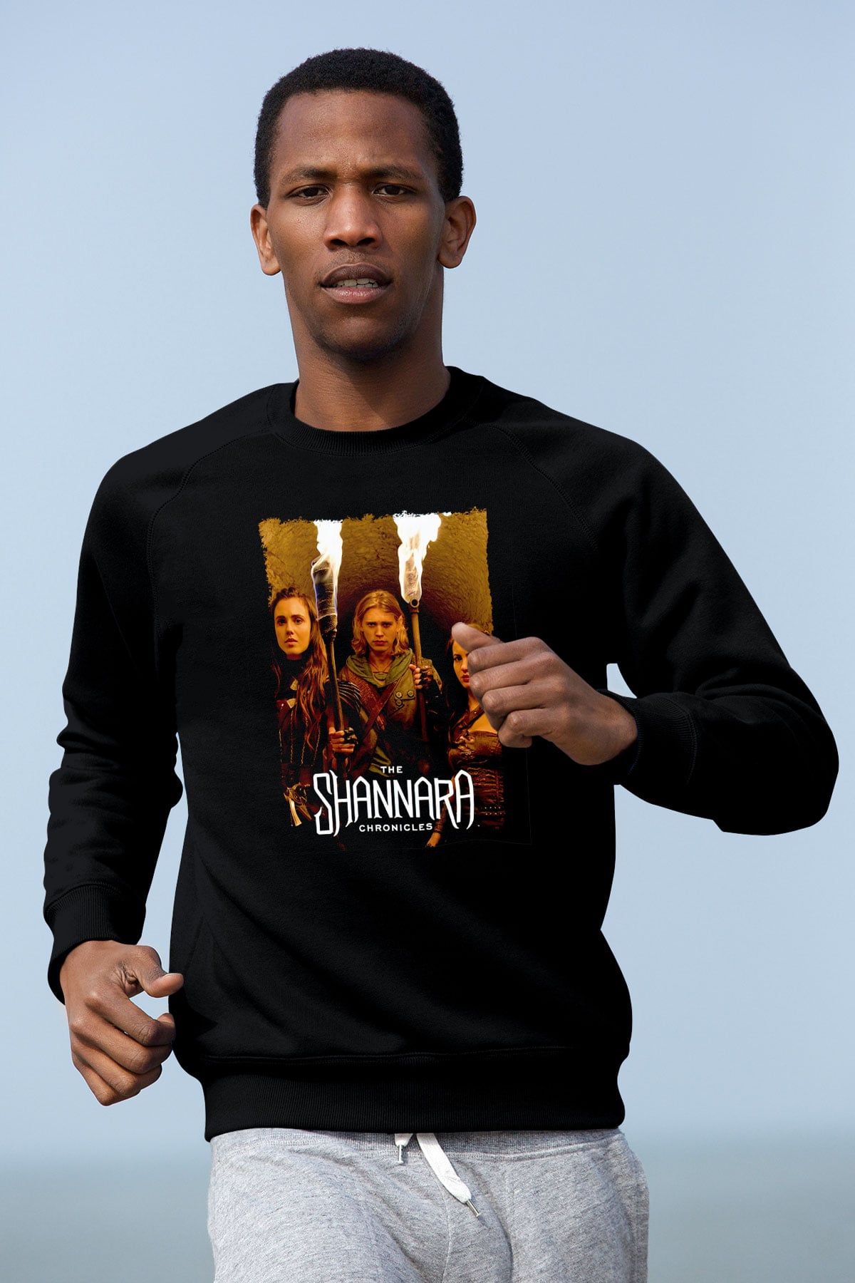 Shannara Chronicles Siyah Unisex Sweatshirt