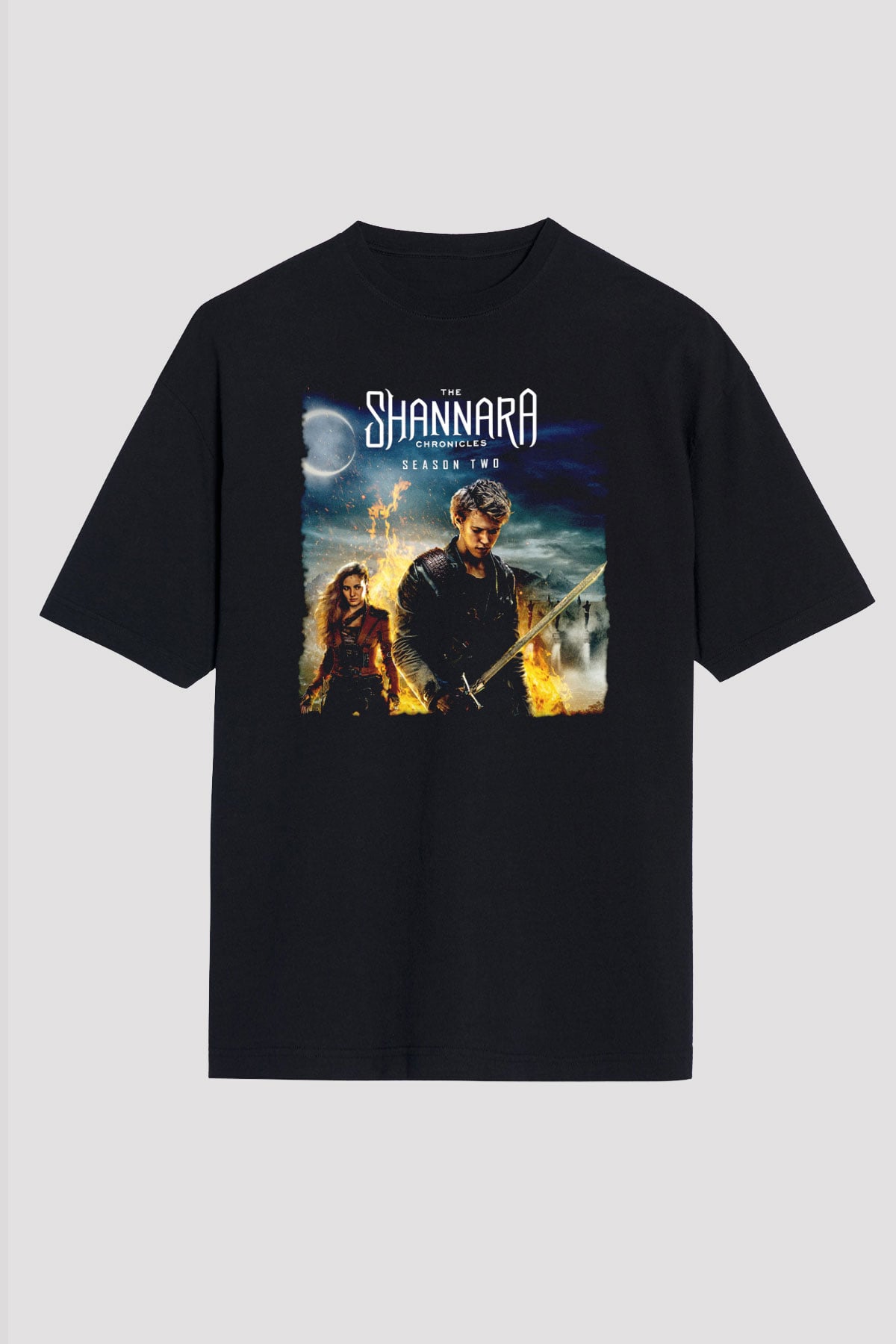 Shannara Chronicles Siyah Oversize Tişört Oversize T-shirt