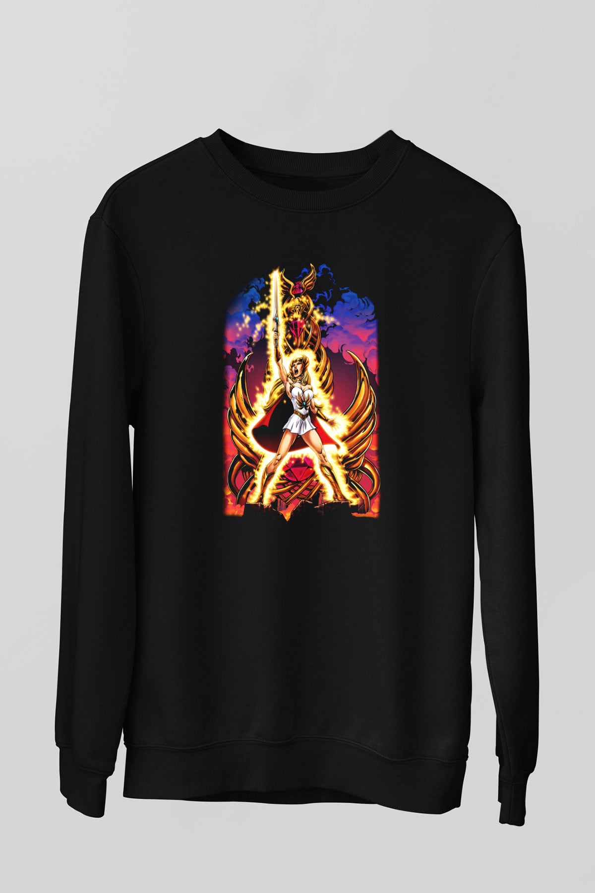 She-Ra Siyah Unisex Sweatshirt