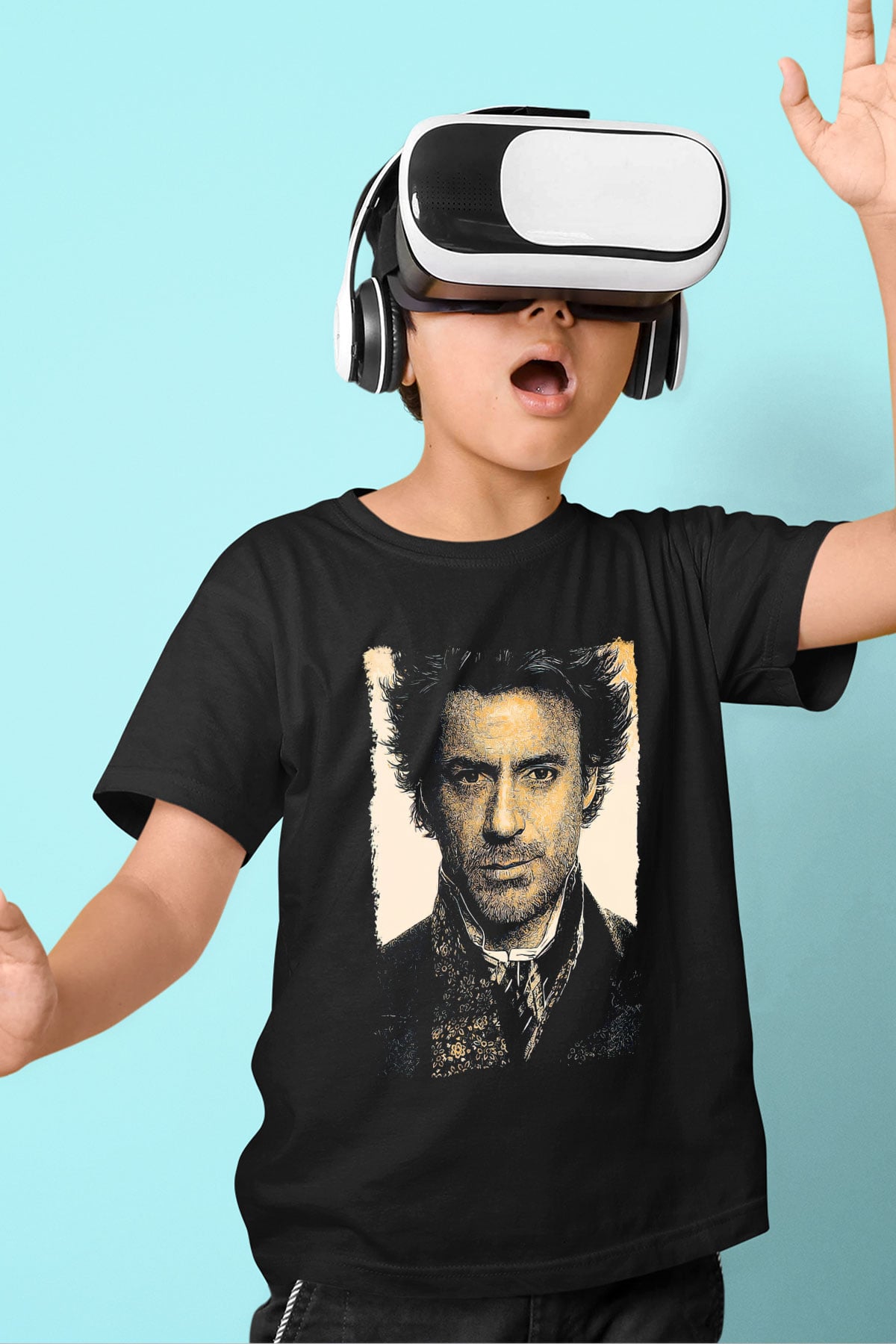 Sherlock Beyaz Unisex Çocuk Tişört