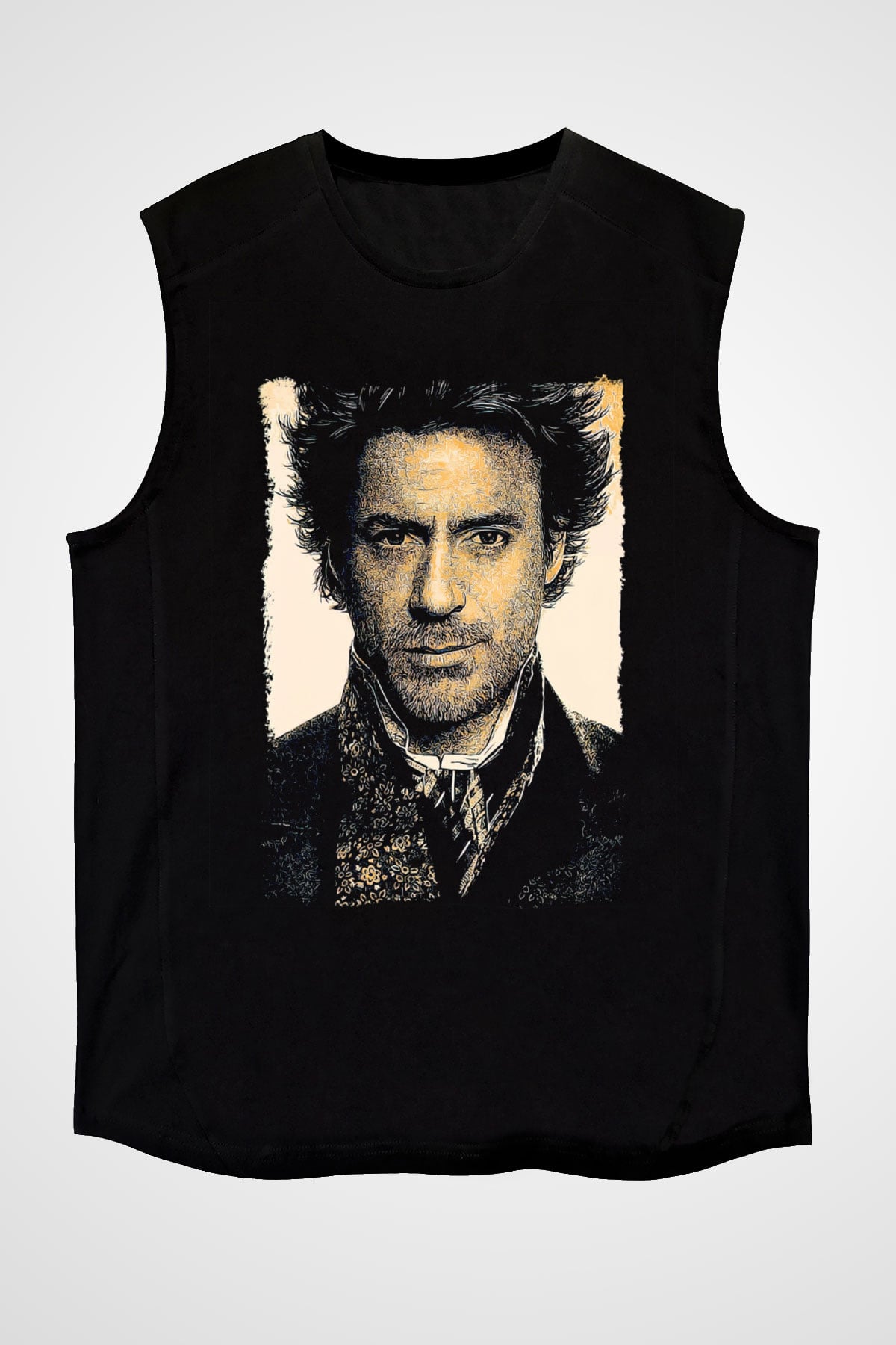 Sherlock Beyaz Unisex Kolsuz Tişört
