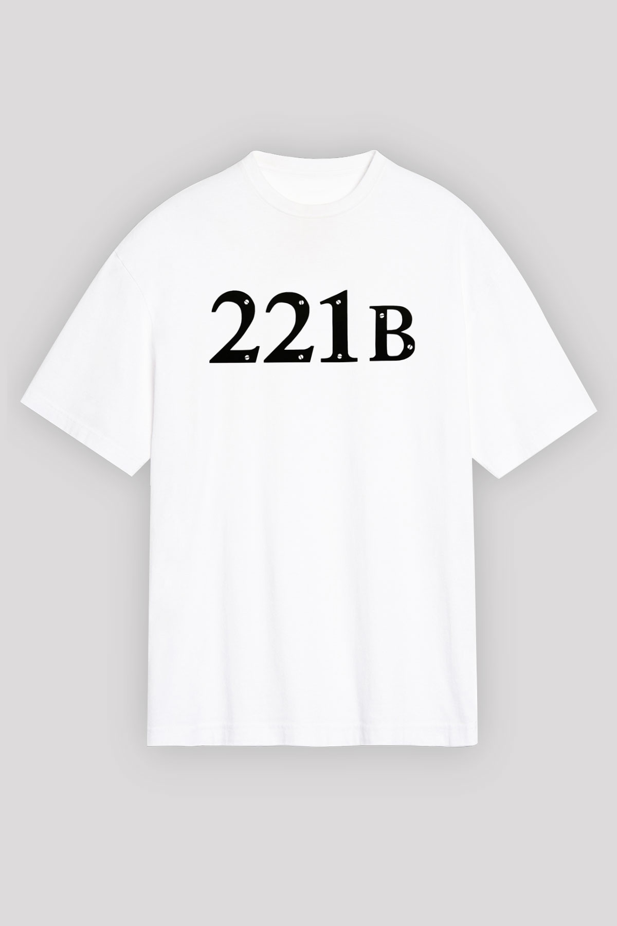 Sherlock Beyaz Unisex Oversize Tişört T-Shirt