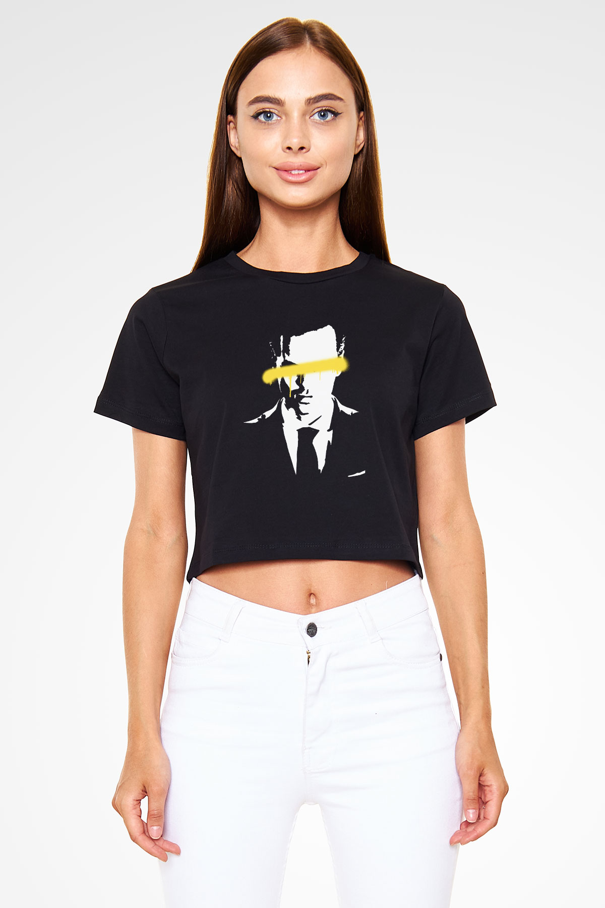 Sherlock Siyah Crop Top Tişört