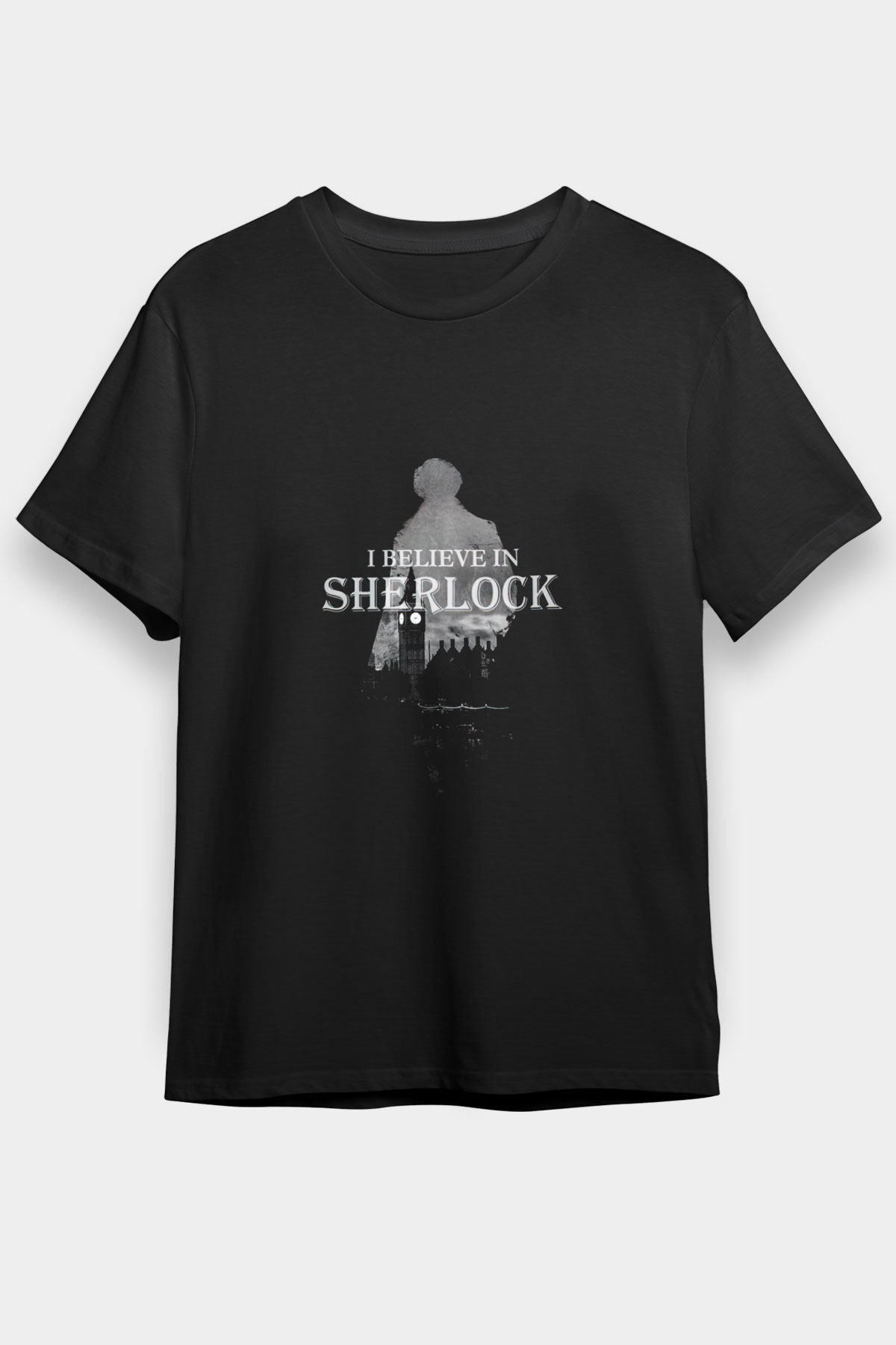 Sherlock Siyah Unisex Tişört T-Shirt