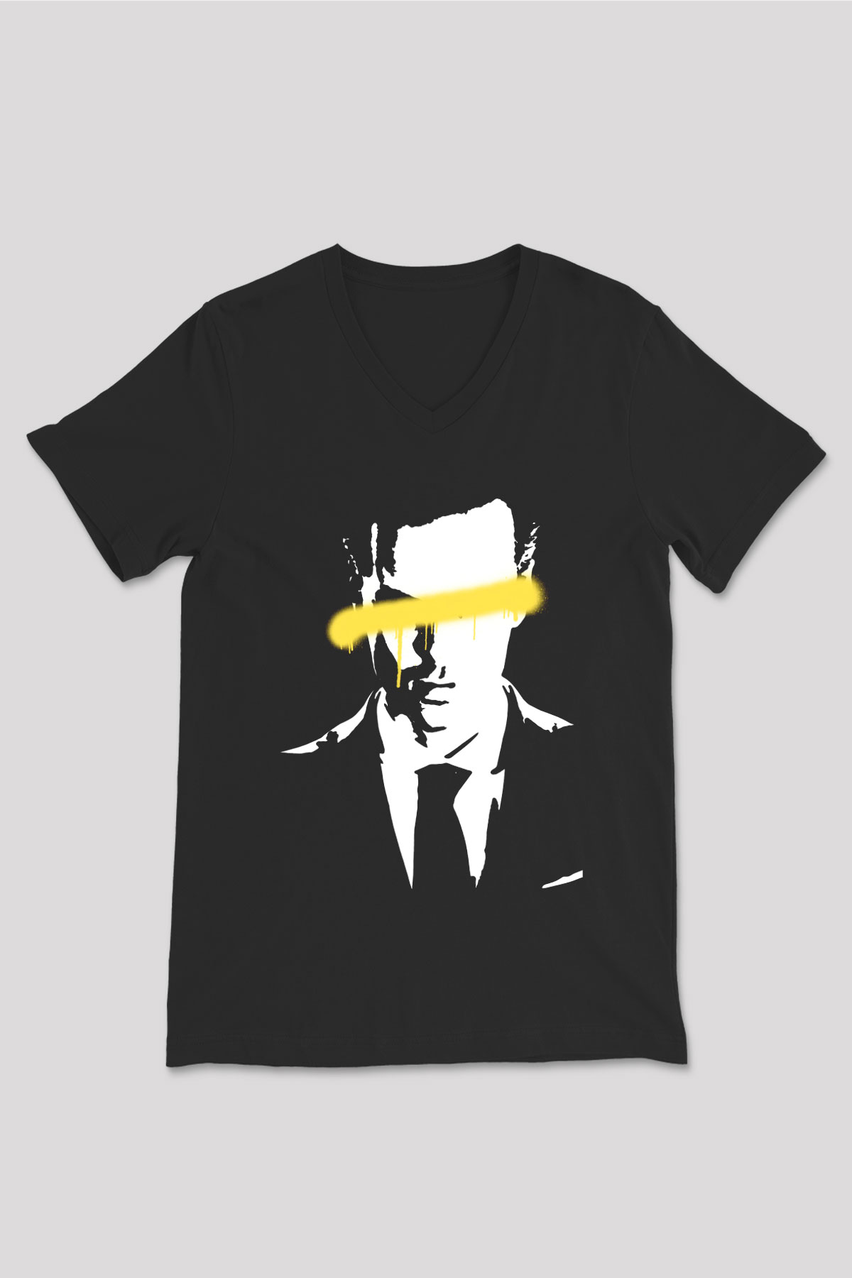 Sherlock Siyah Unisex V Yaka Tişört T-Shirt