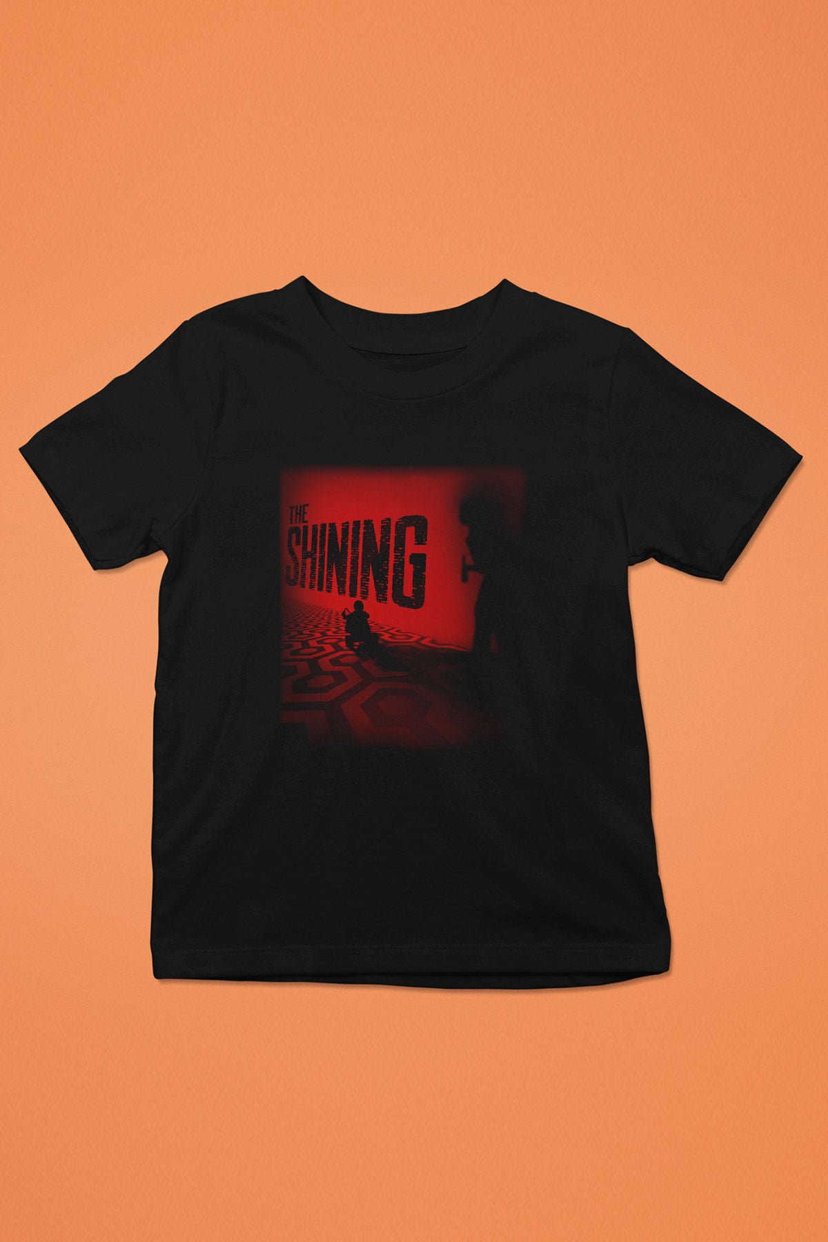 Shining Baskılı Siyah Unisex Çocuk Tişört