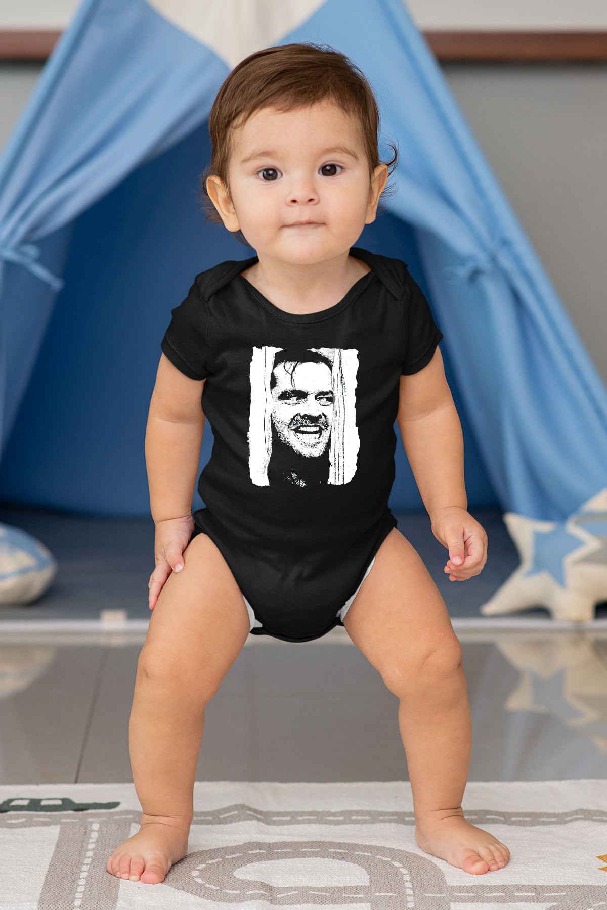 Shining Siyah Bebek Body - Zıbın
