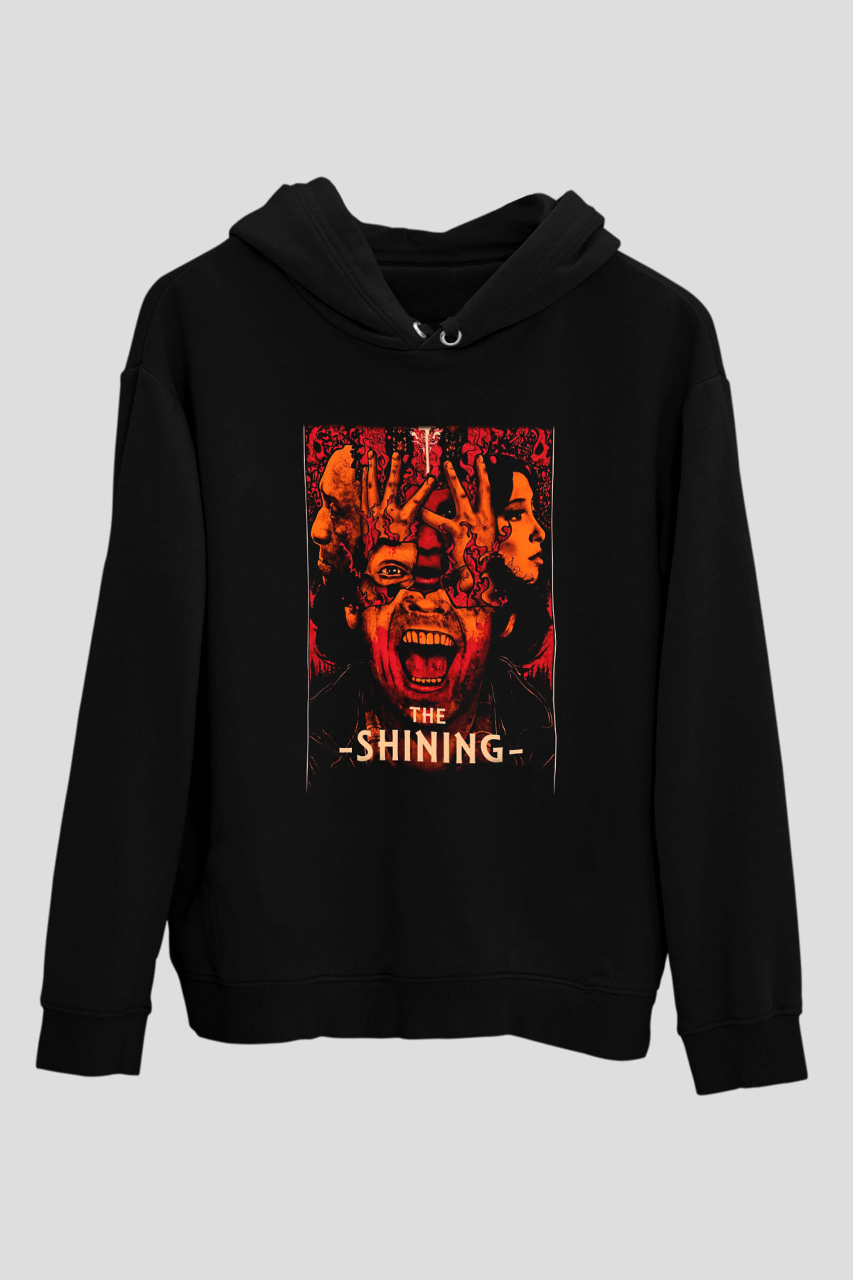 Shining Siyah Unisex Kapüşonlu Sweatshirt