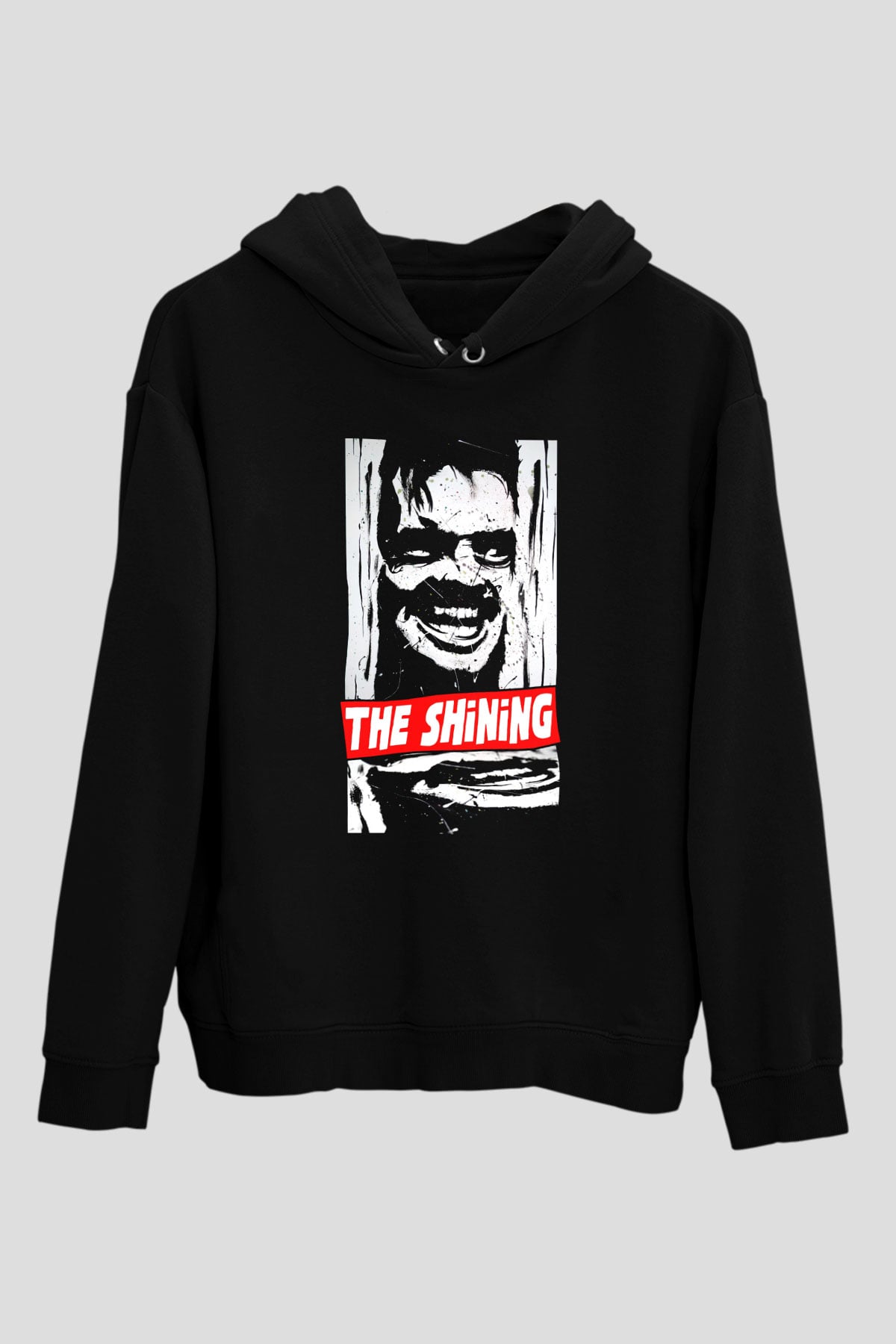 Shining Siyah Unisex Kapüşonlu Sweatshirt