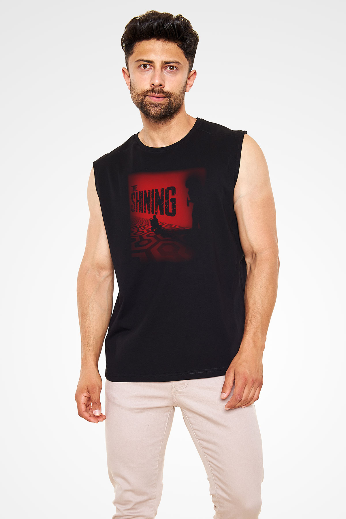 Shining Siyah Unisex Kolsuz Tişört