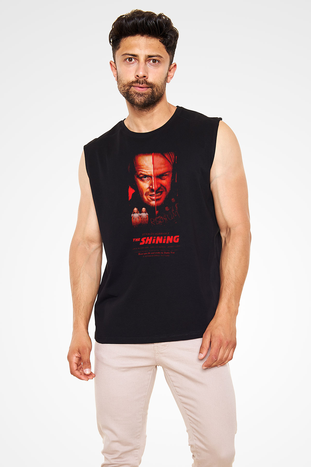 Shining Siyah Unisex  Kolsuz Tişört