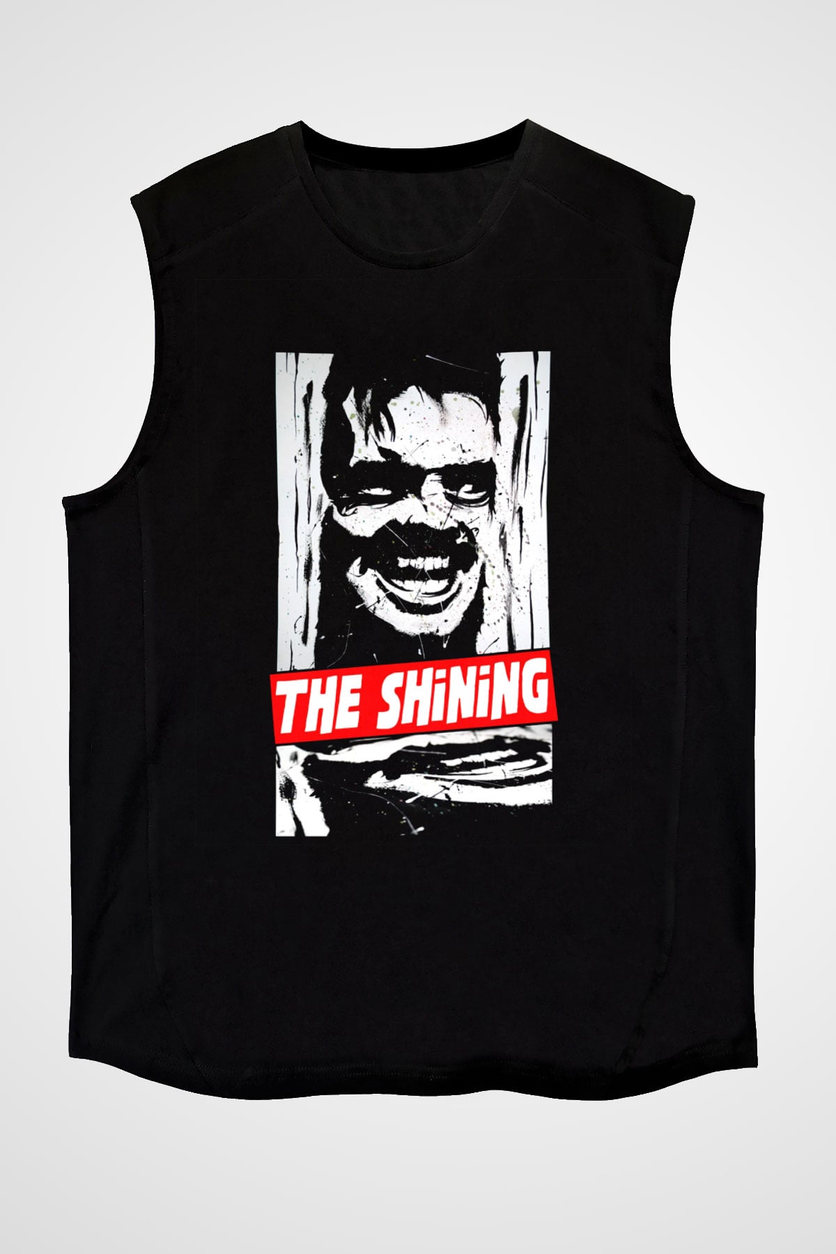Shining Siyah Unisex Kolsuz Tişört