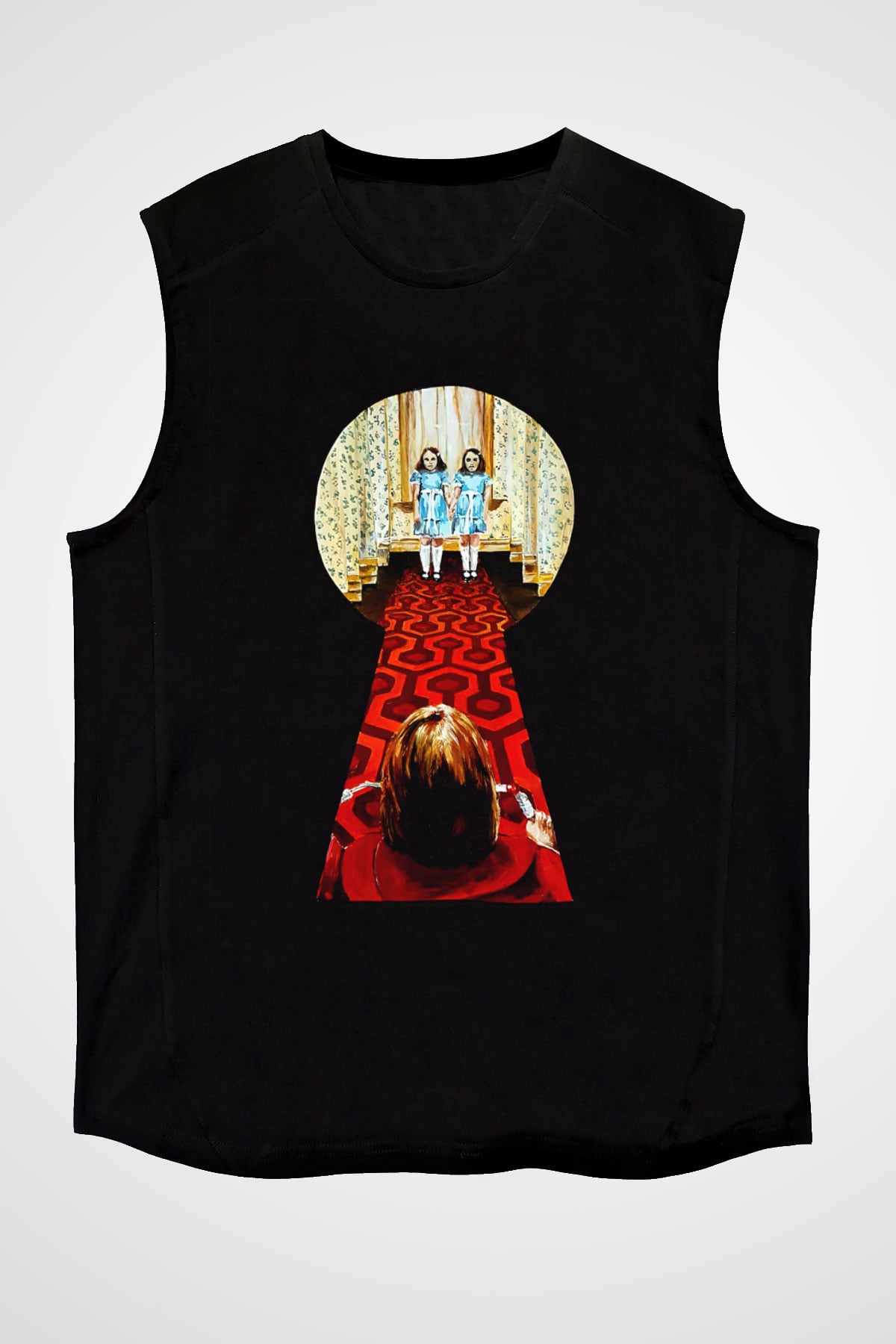 Shining Siyah Unisex Kolsuz Tişört