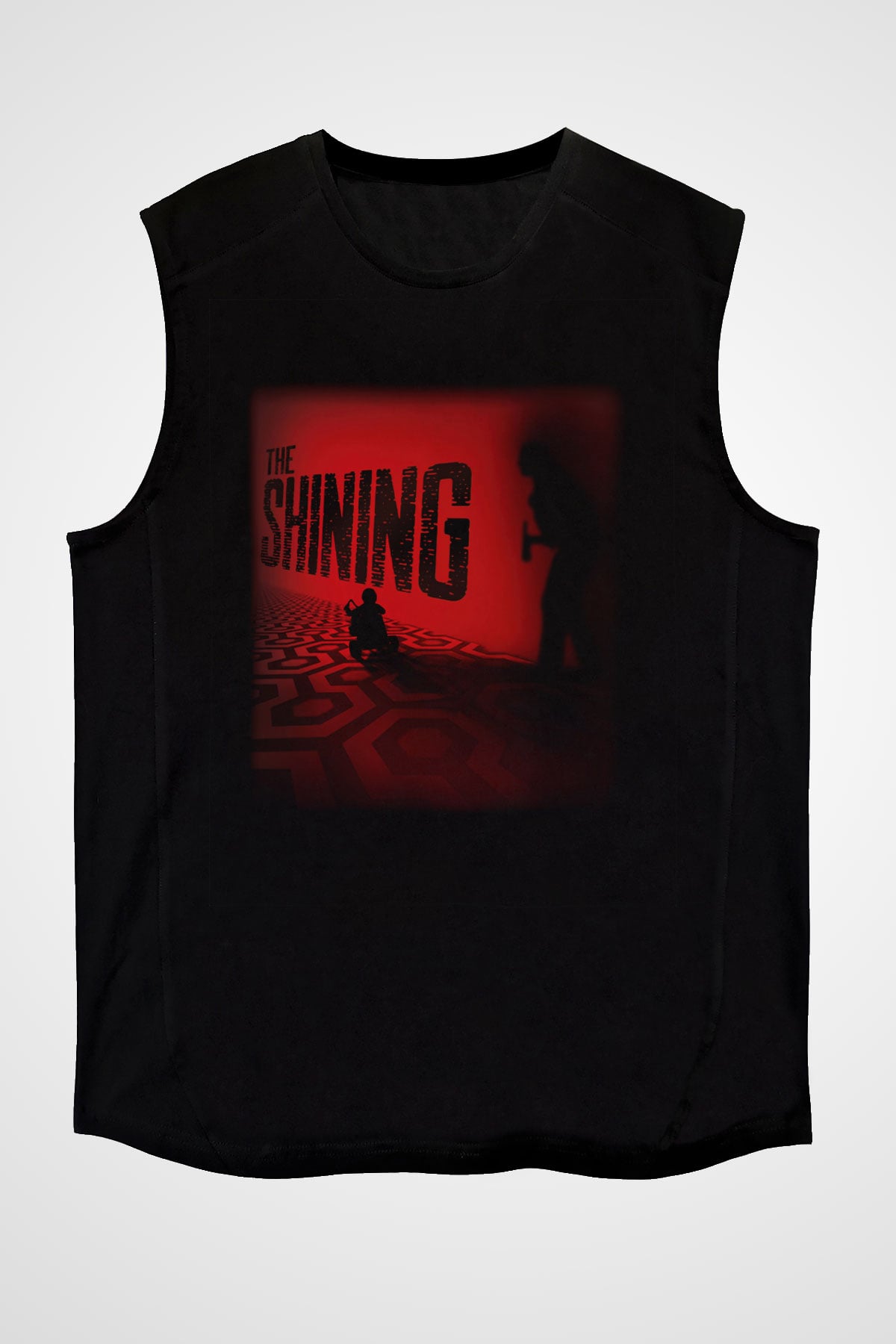 Shining Siyah Unisex Kolsuz Tişört