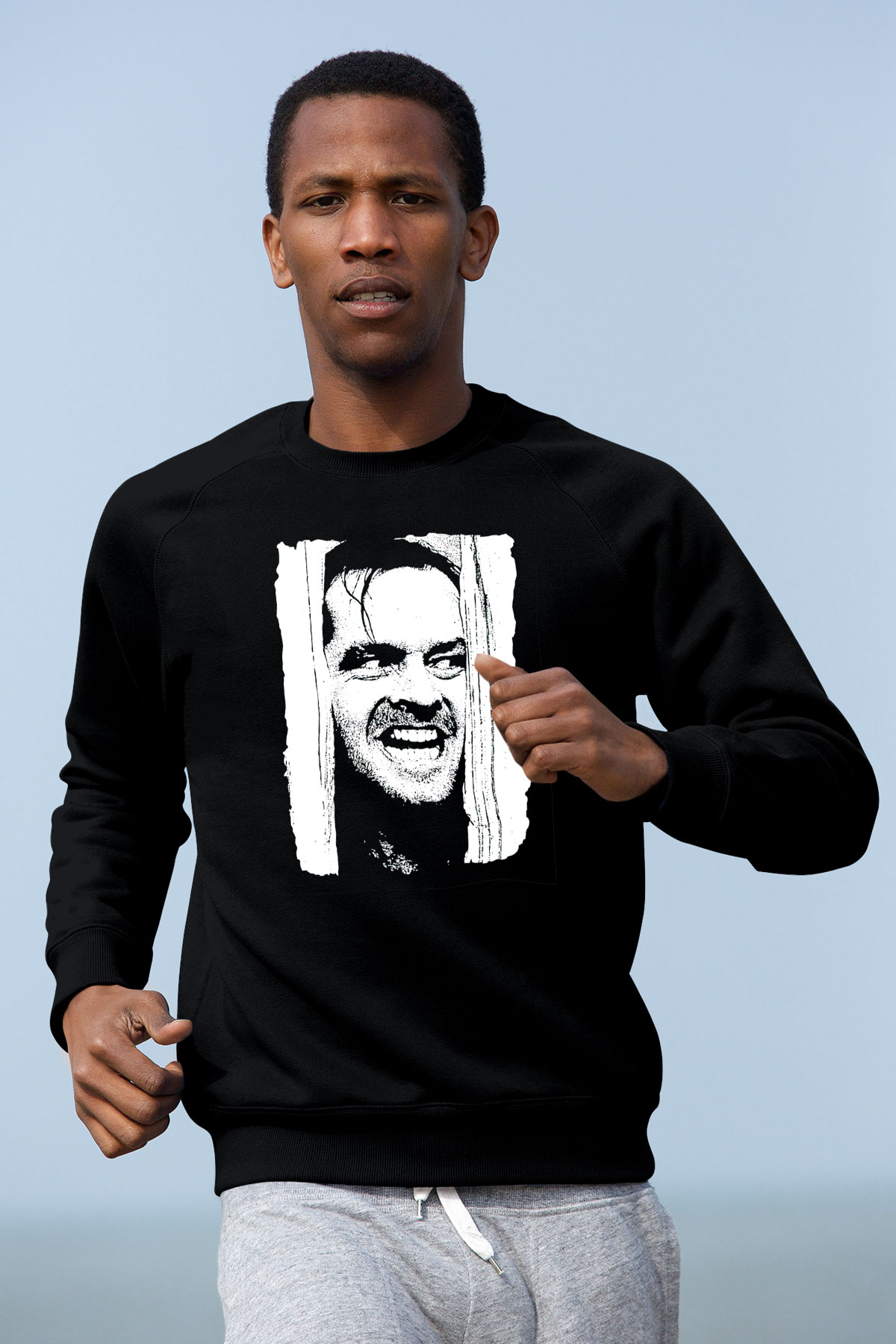 Shining Siyah Unisex  Sweatshirt