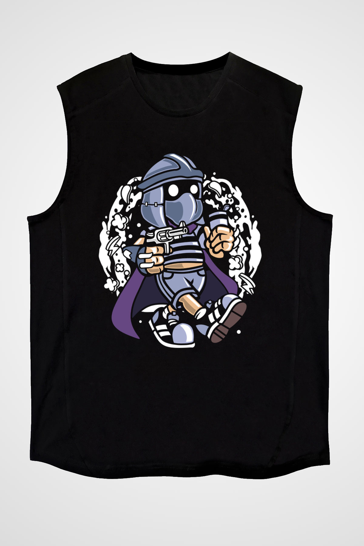 Shredder Bastard Baskılı Siyah Unisex Tshirt