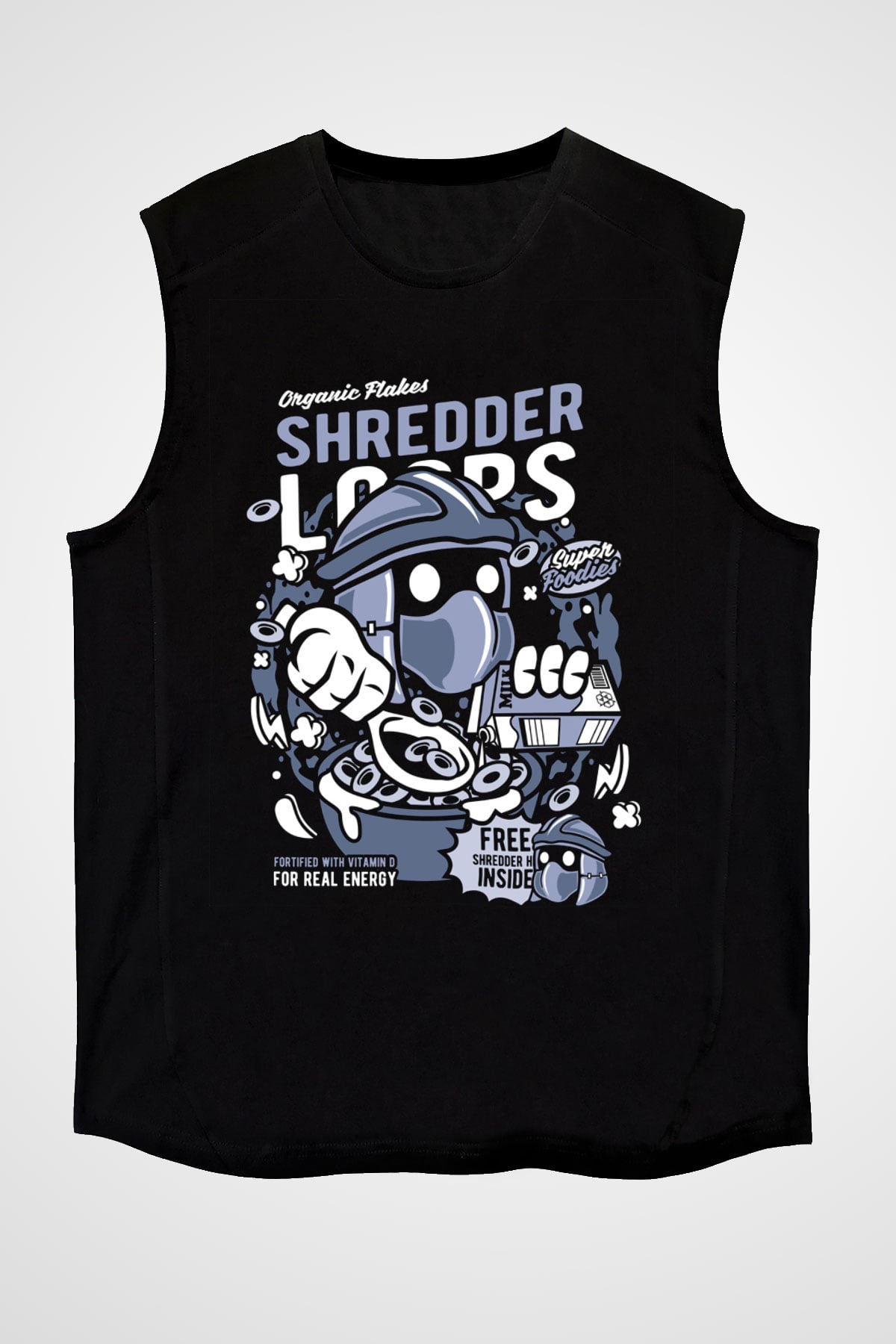 Shredder Loops Baskılı Siyah Unisex Tshirt