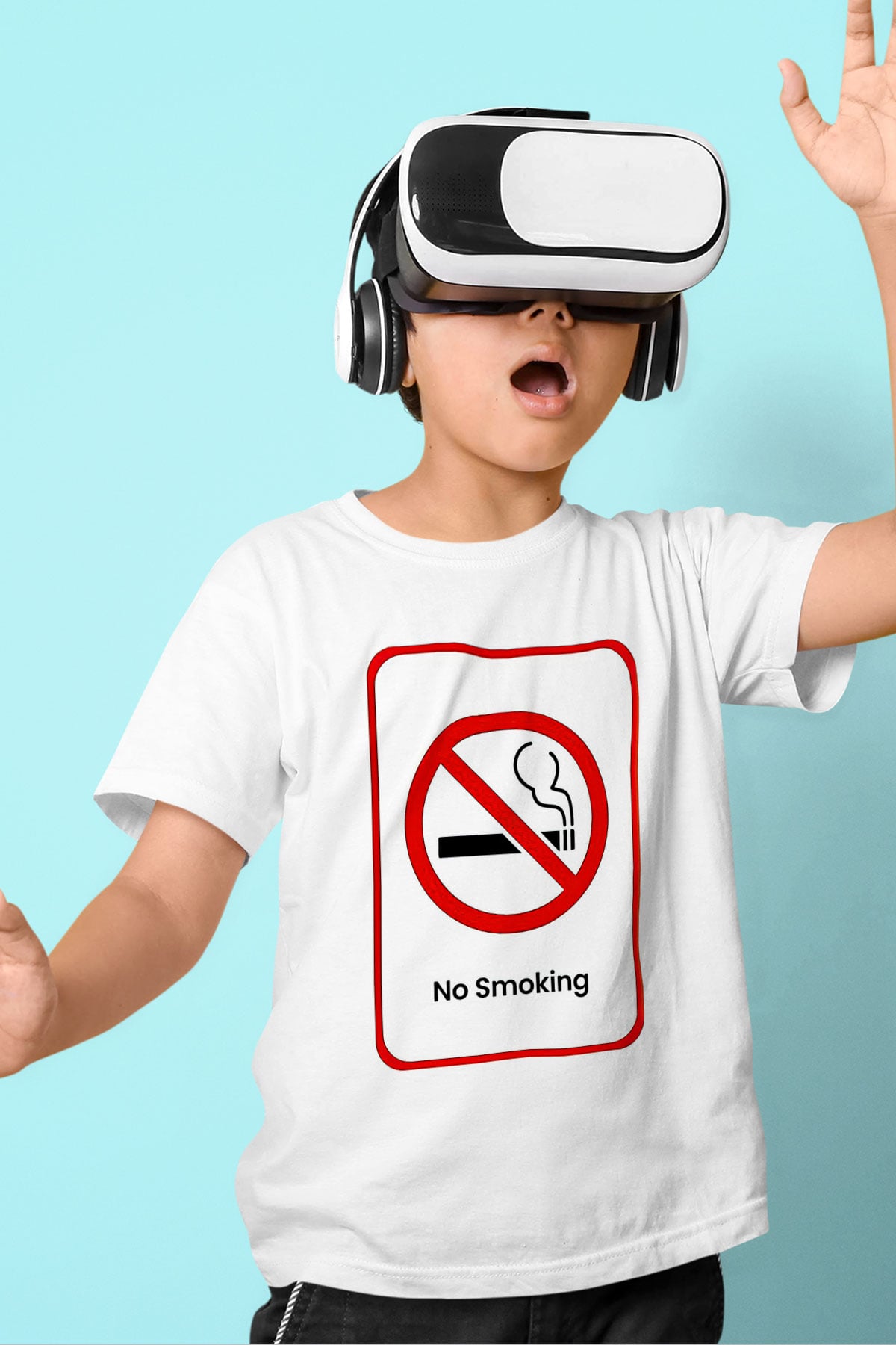 Sigarayı Bırakma Günü Baskılı Beyaz Unisex Beyaz Çocuk Tişört - Tshirt