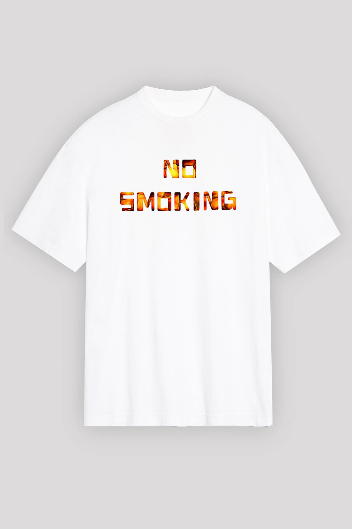 Sigarayı Bırakma Günü Baskılı Beyaz Unisex Oversize Tişört - Tshirt
