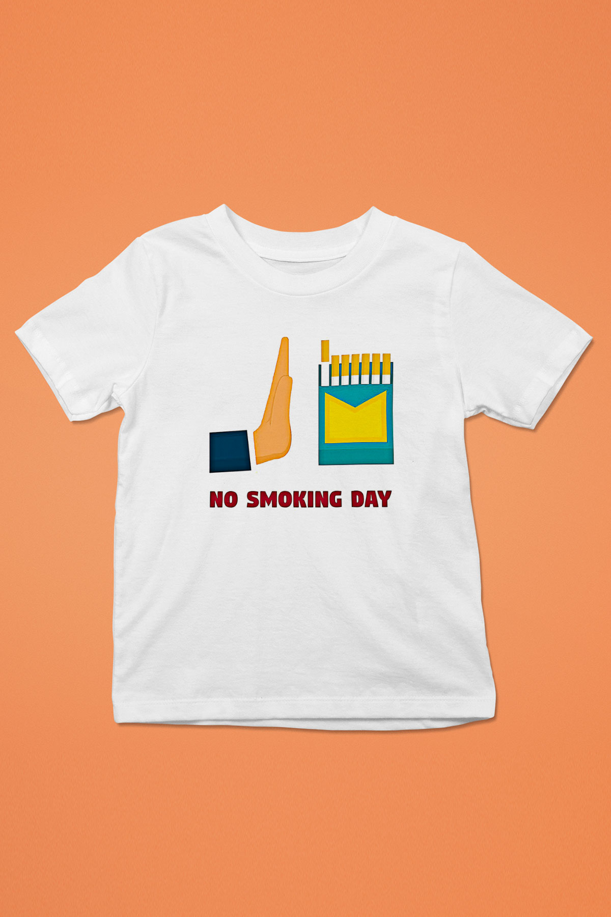 Sigarayı Bırakma Günü Baskılı Beyaz Unisex Beyaz Çocuk Tişört - Tshirt