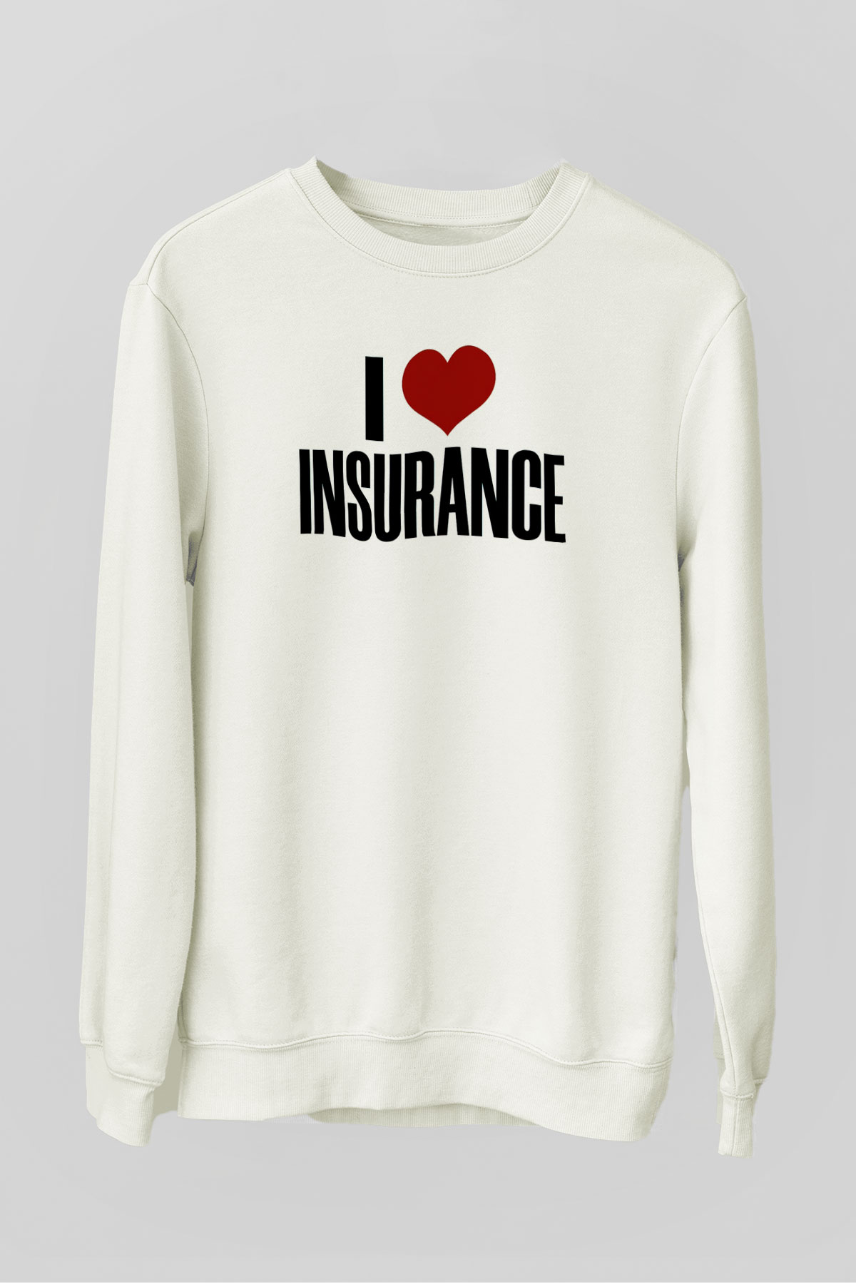 Sigortacı Beyaz Unisex Sweatshirt