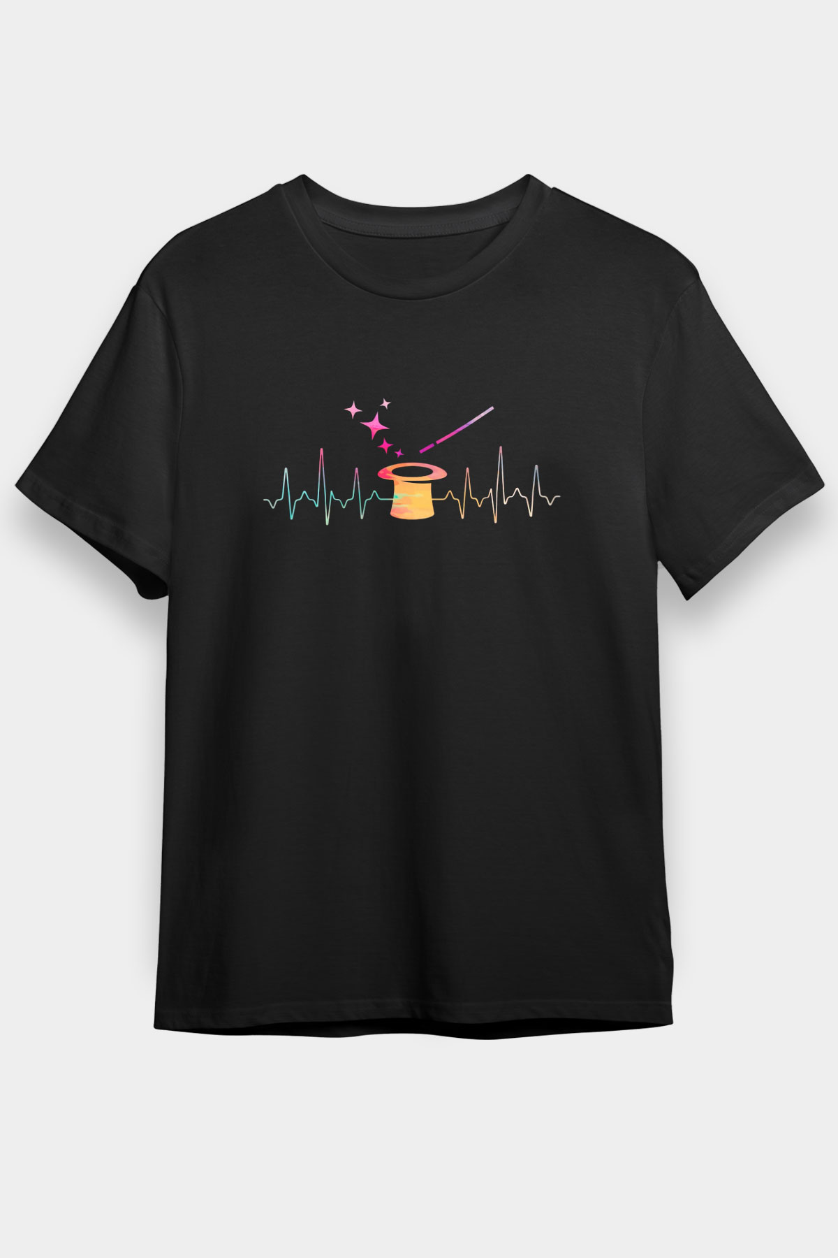 Sihirbaz Siyah Unisex Tişört T-Shirt - TişörtFabrikası