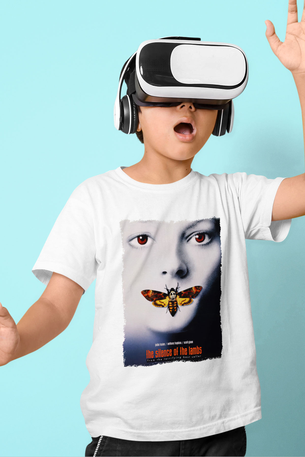 Silence of the Lambs Beyaz Unisex Çocuk Tişört