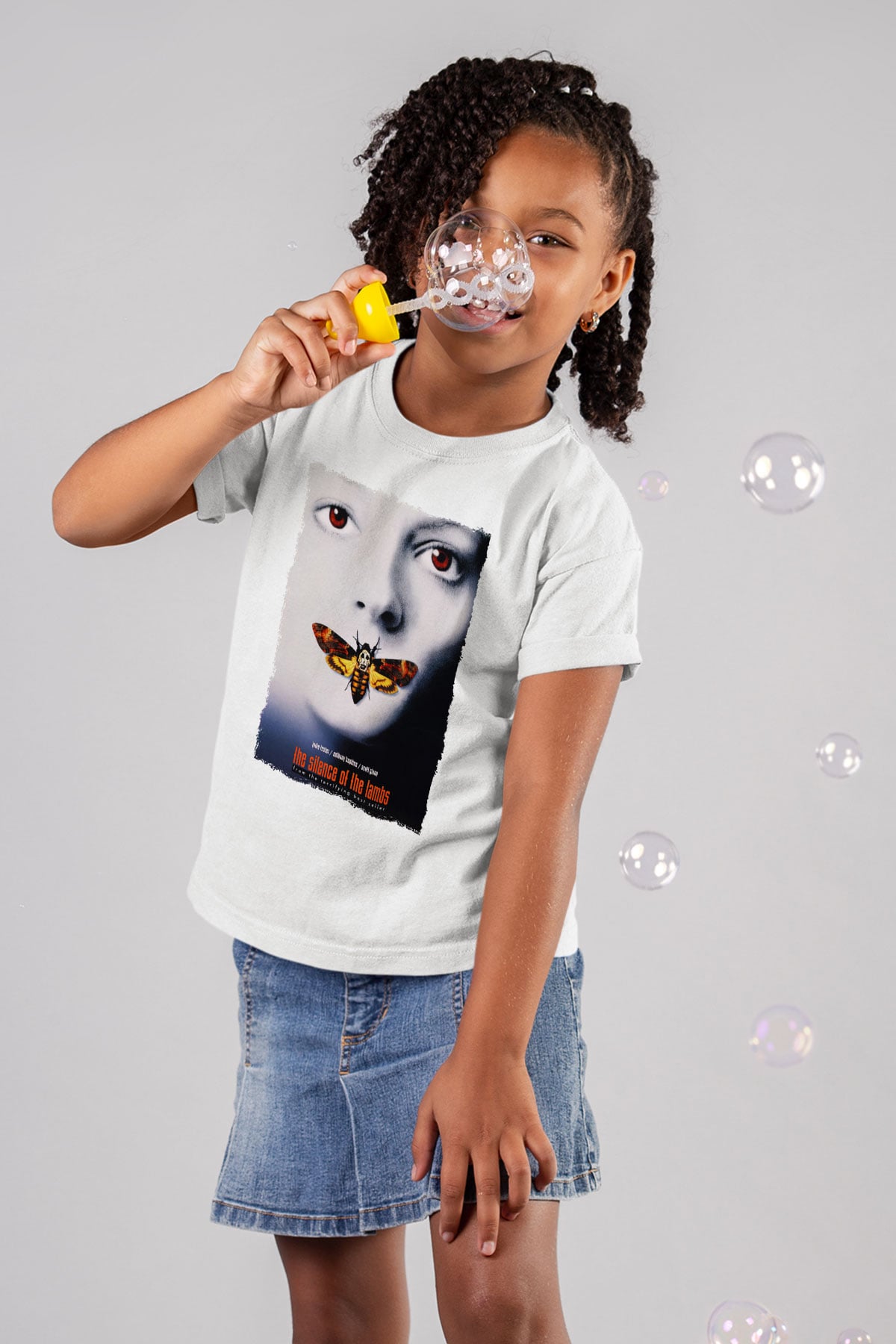 Silence of the Lambs Beyaz Unisex Çocuk Tişört