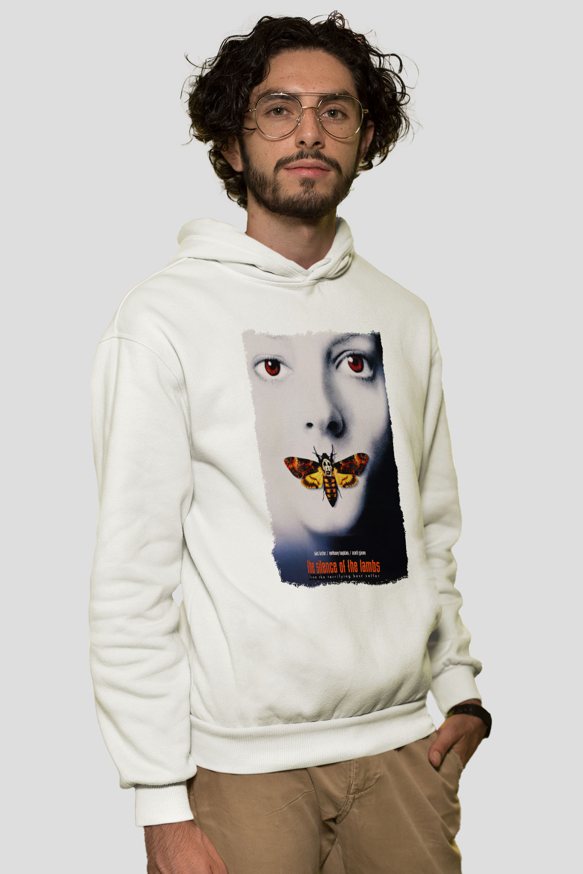 Silence of the Lambs Beyaz Unisex Hoodie