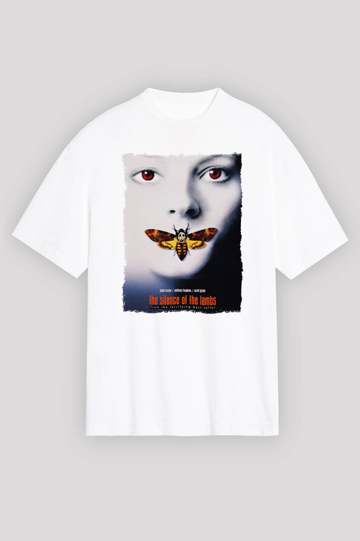 Silence of the Lambs Beyaz Oversize Tişört Oversize T-shirt