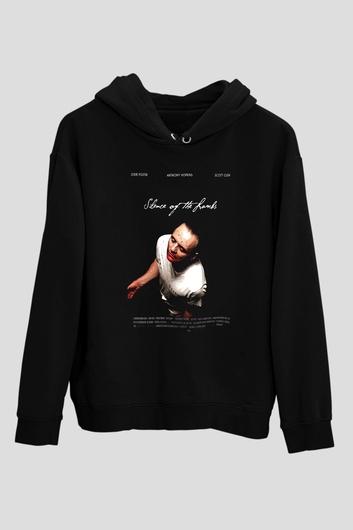 Silence of the Lambs Siyah Unisex Hoodie